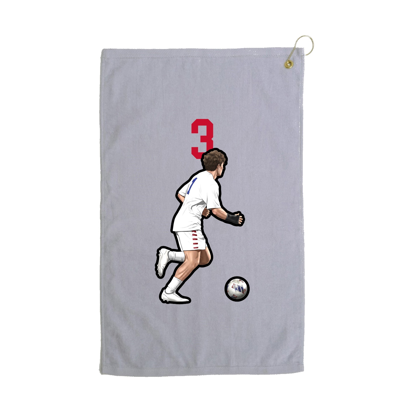 Golf Towel — Number Top in Grey