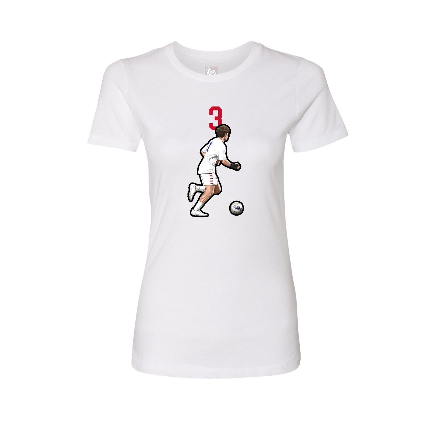 Fitted Women's Tee — Number Top in White