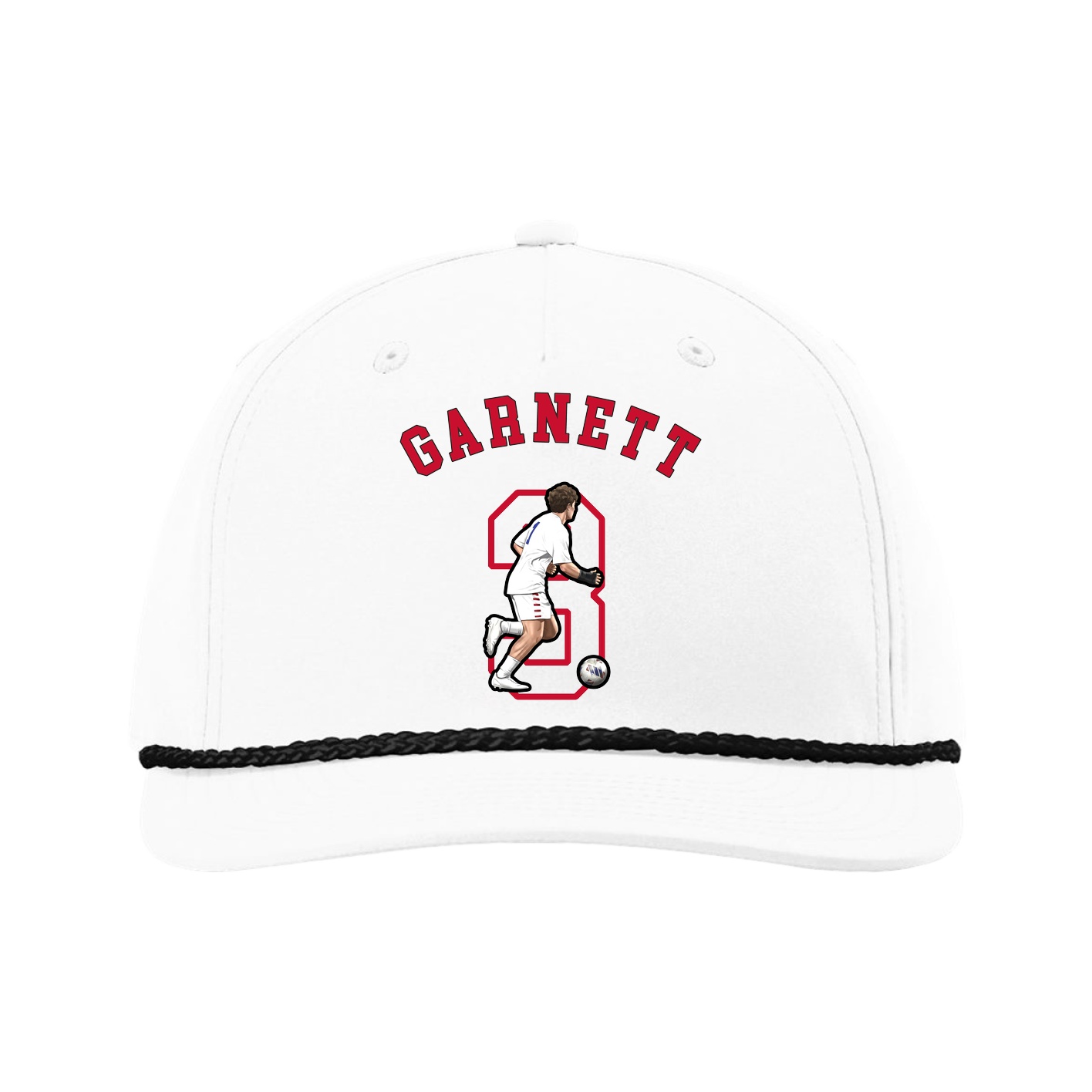 Five-Panel Classic Rope Cap — Shirsey Arch in White