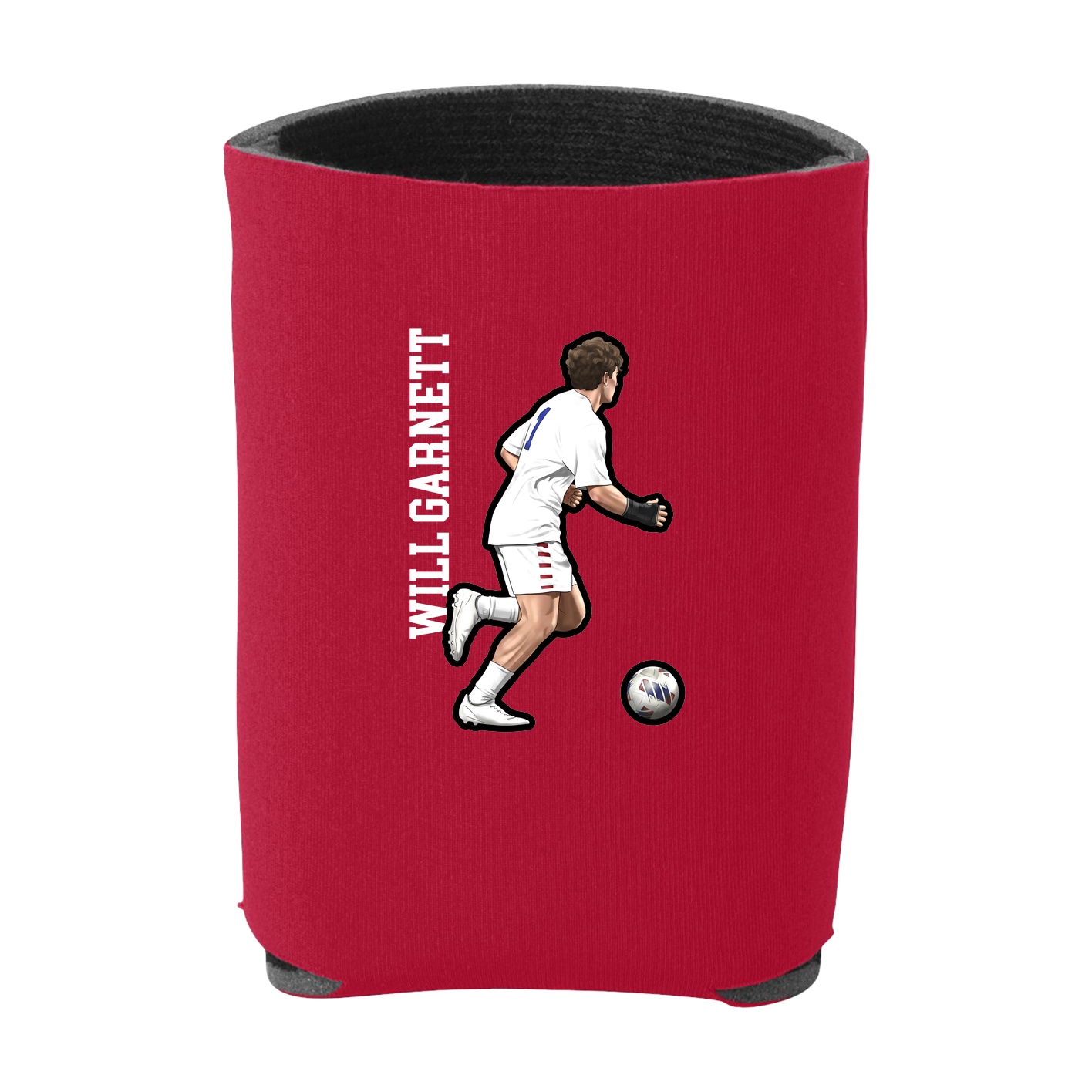 Can Holder — Name Vertical in Red