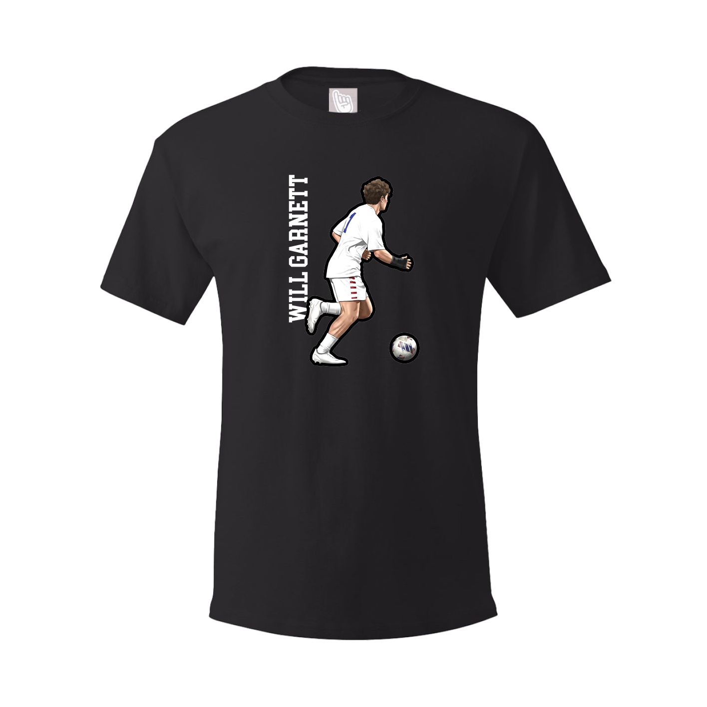 Youth Tee — Name Vertical in Black