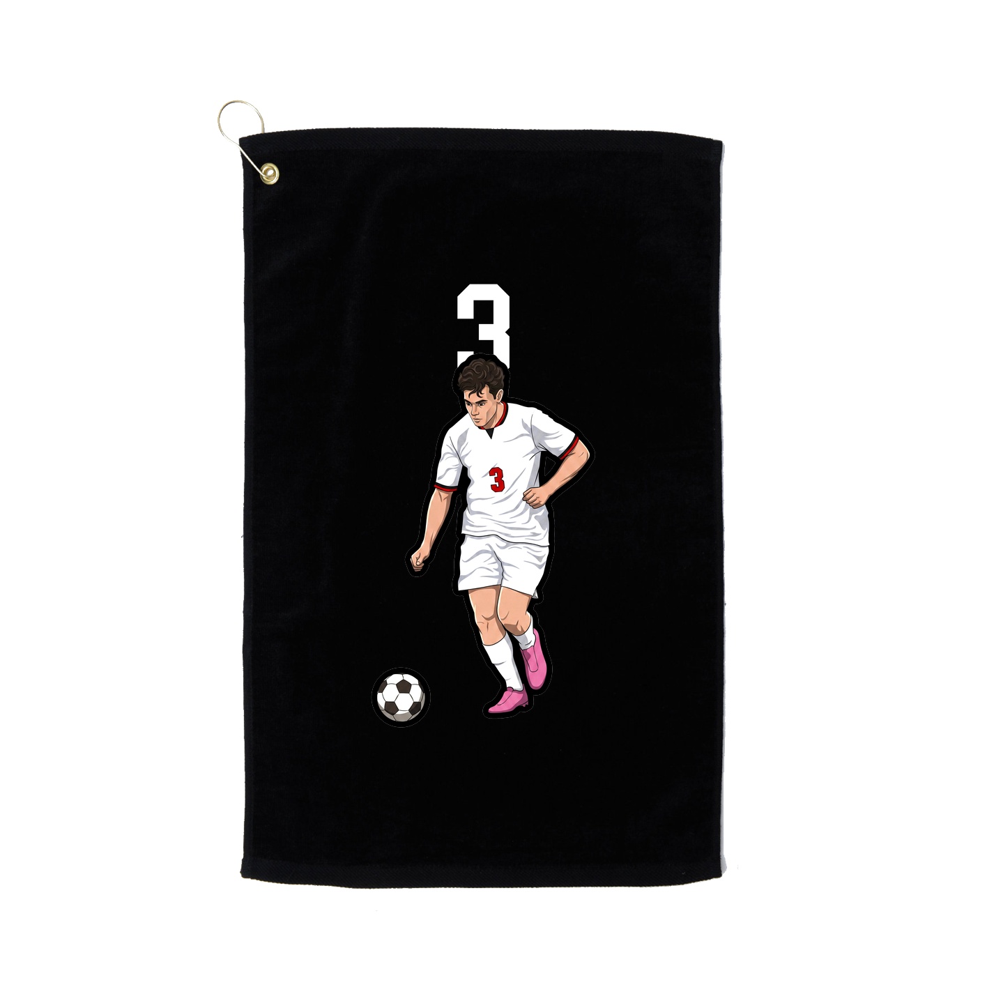 Golf Towel — Number Top in Black