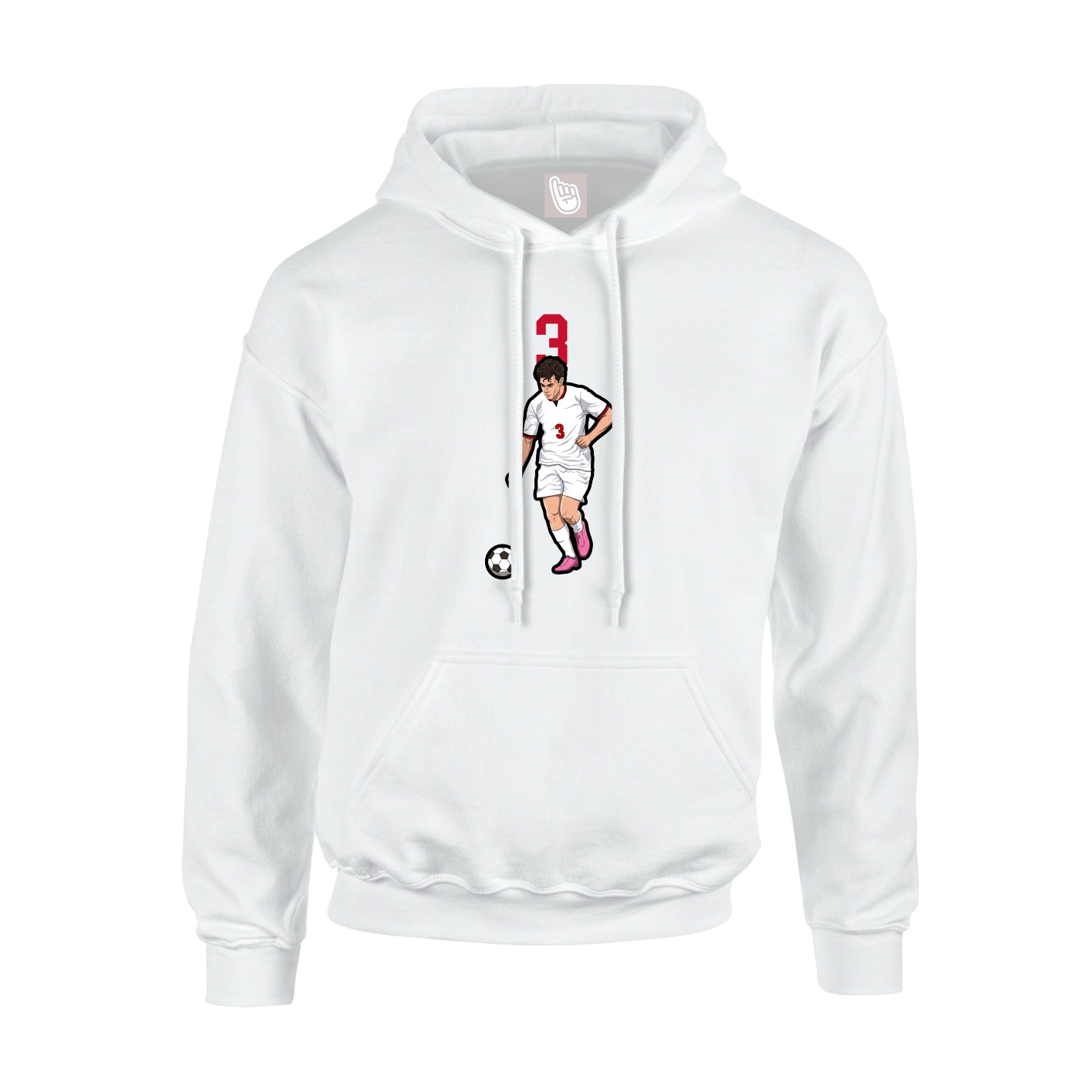 Hoodie — Number Top in White