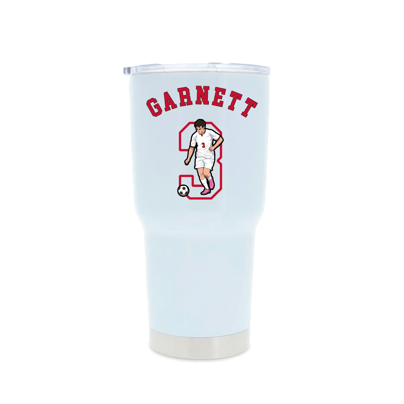 30oz Stainless Steel Tumbler — Shirsey Arch in White