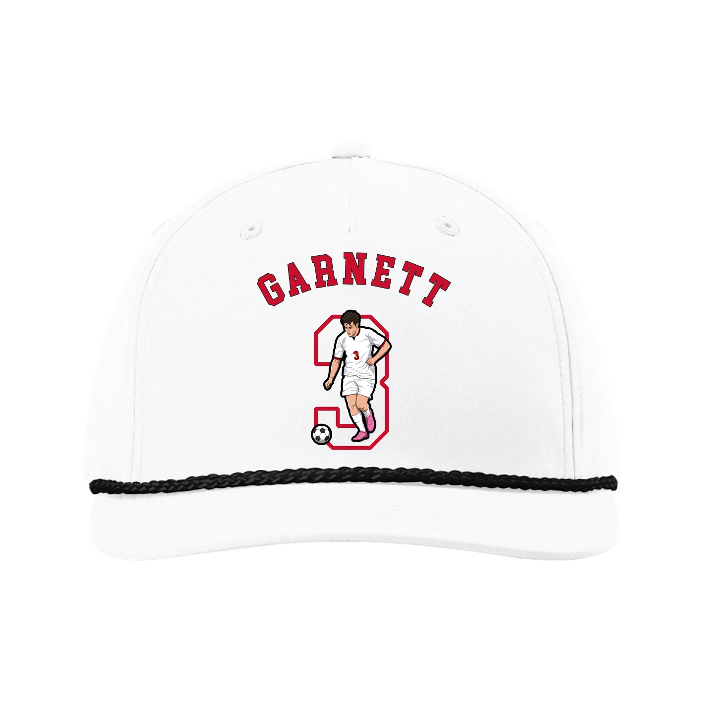 Five-Panel Classic Rope Cap — Shirsey Arch in White
