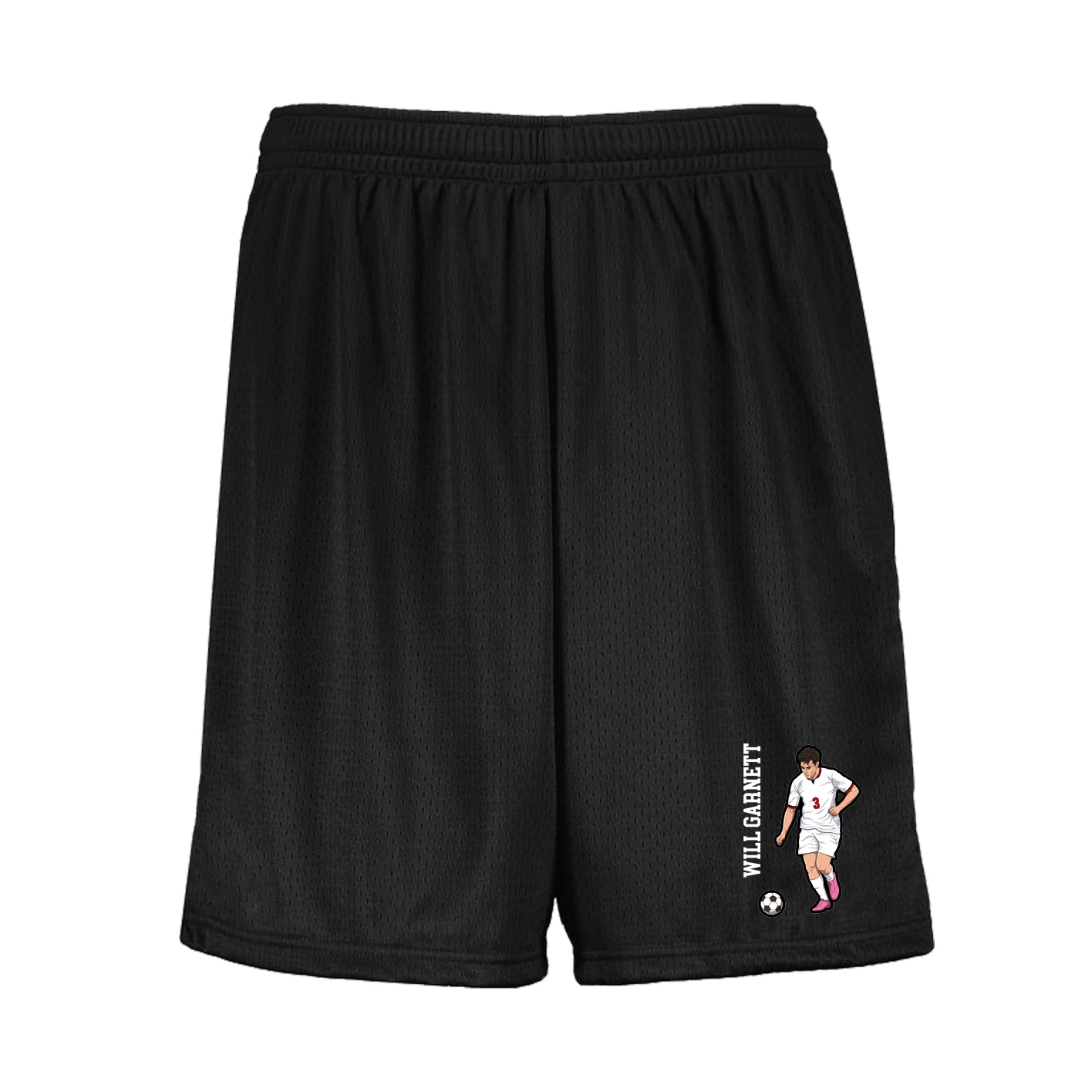 Shorts — Name Vertical in Black
