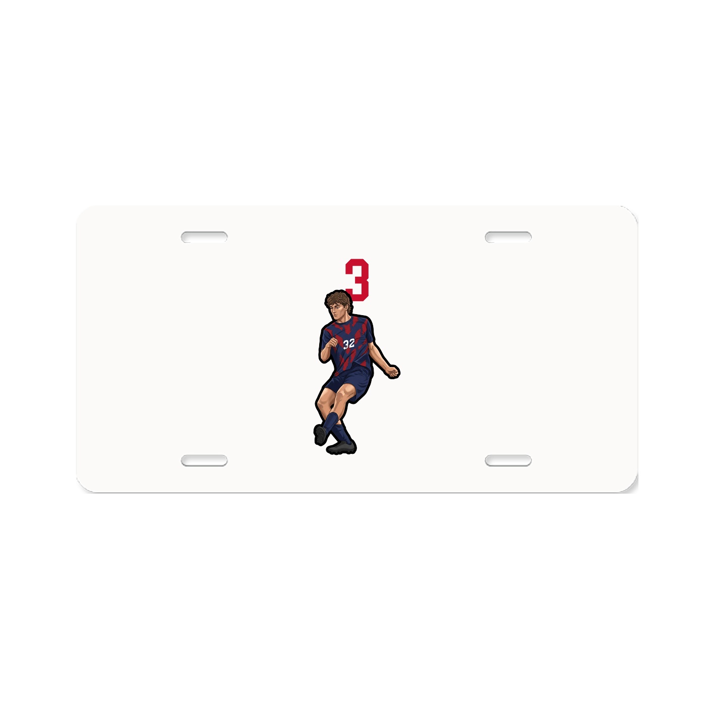 License Plate — Number Top in Classic
