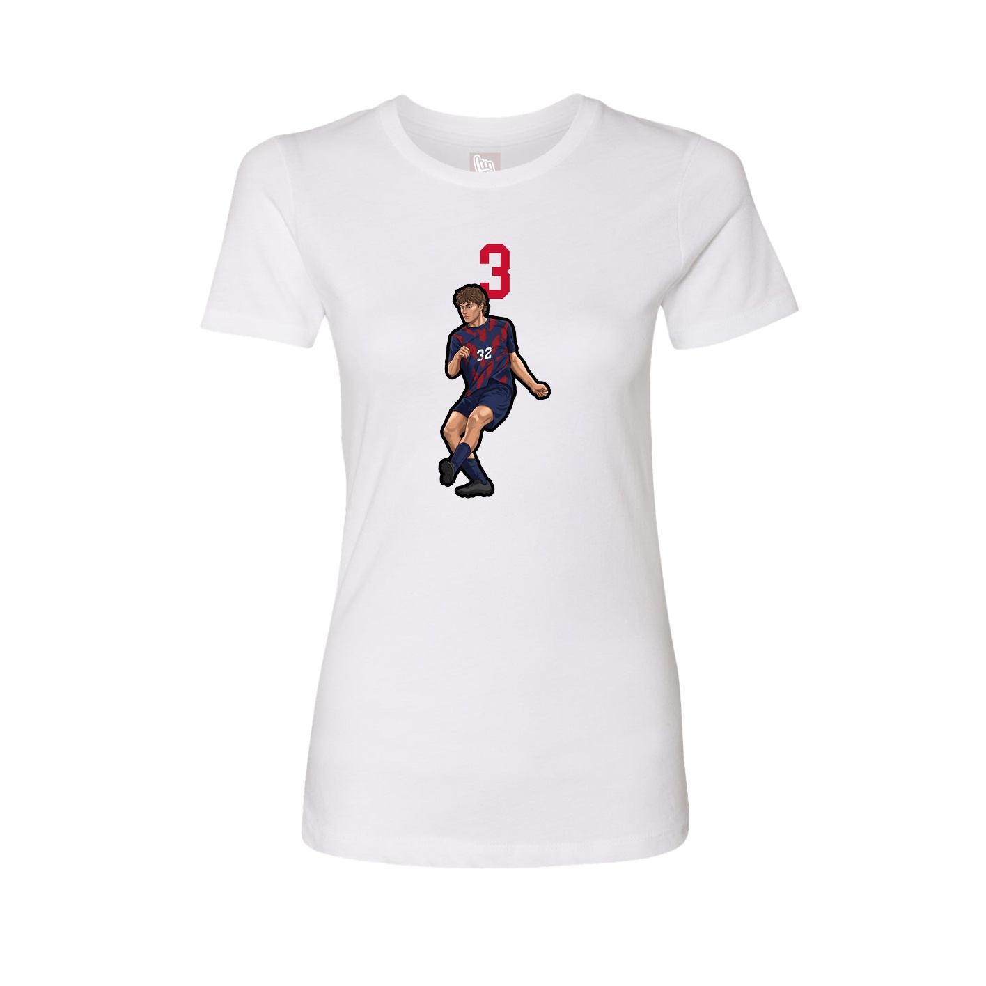 Womens Tee — Number Top in White