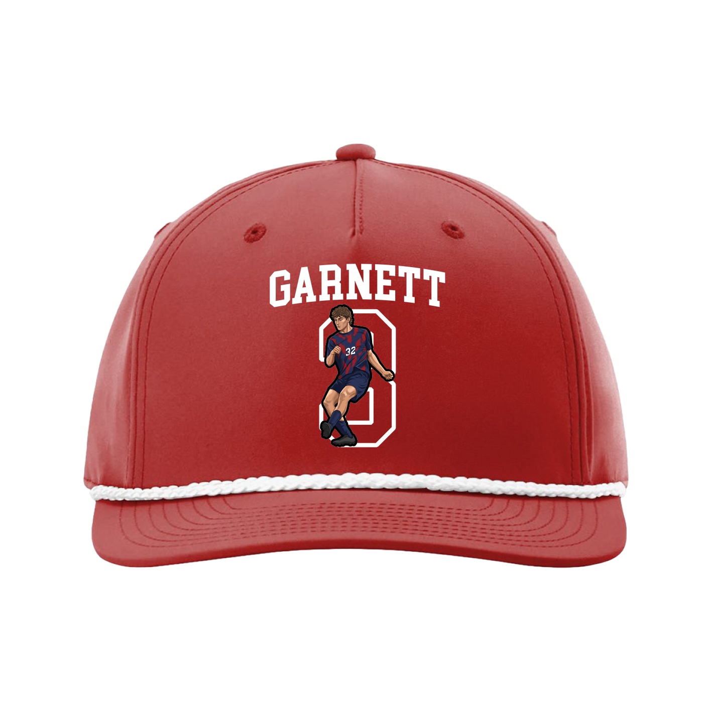 Five-Panel Classic Rope Cap — Shirsey in Red
