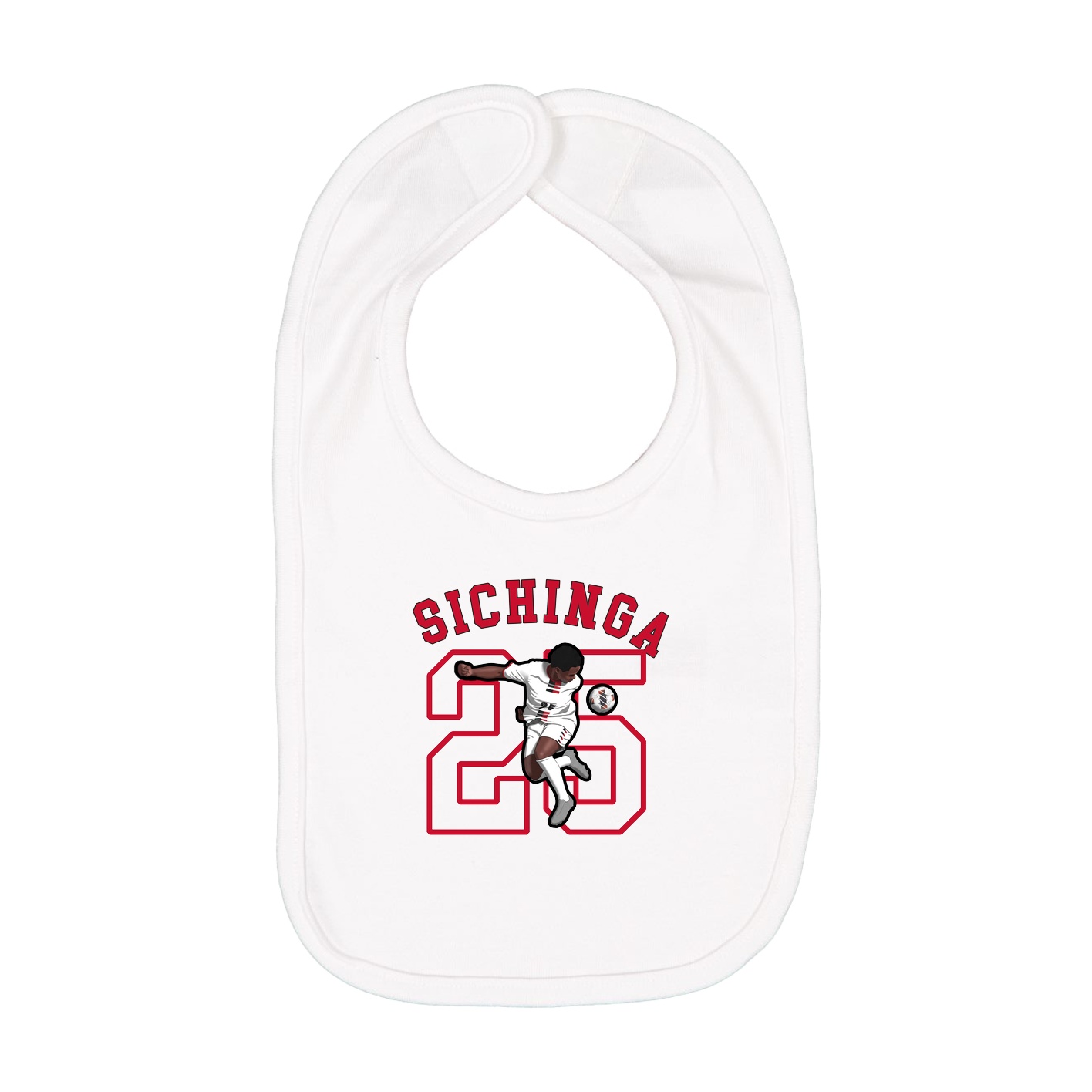 Infant Bib — Shirsey Arch in White