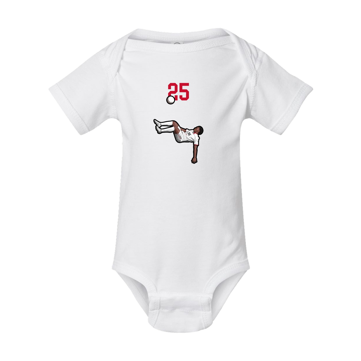 Baby Onesie — Number Top in White
