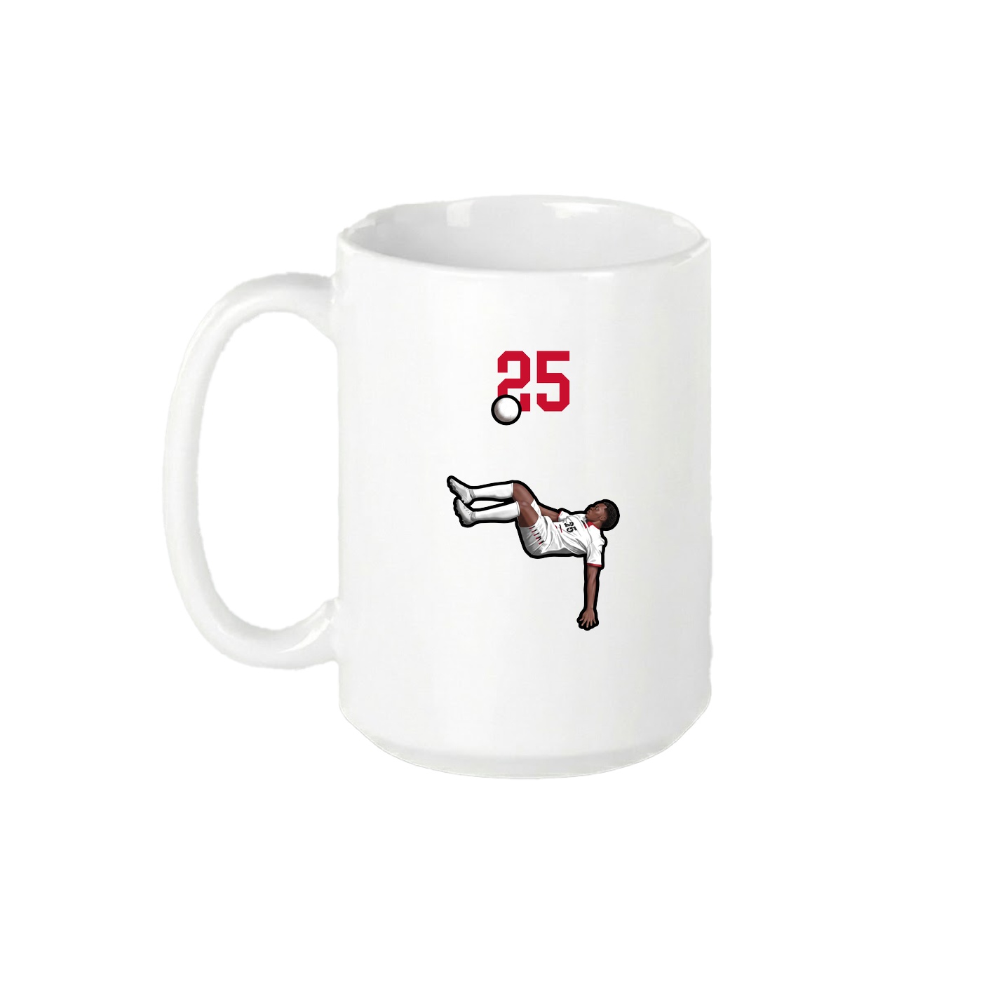 15oz Coffee Mug — Number Top in White