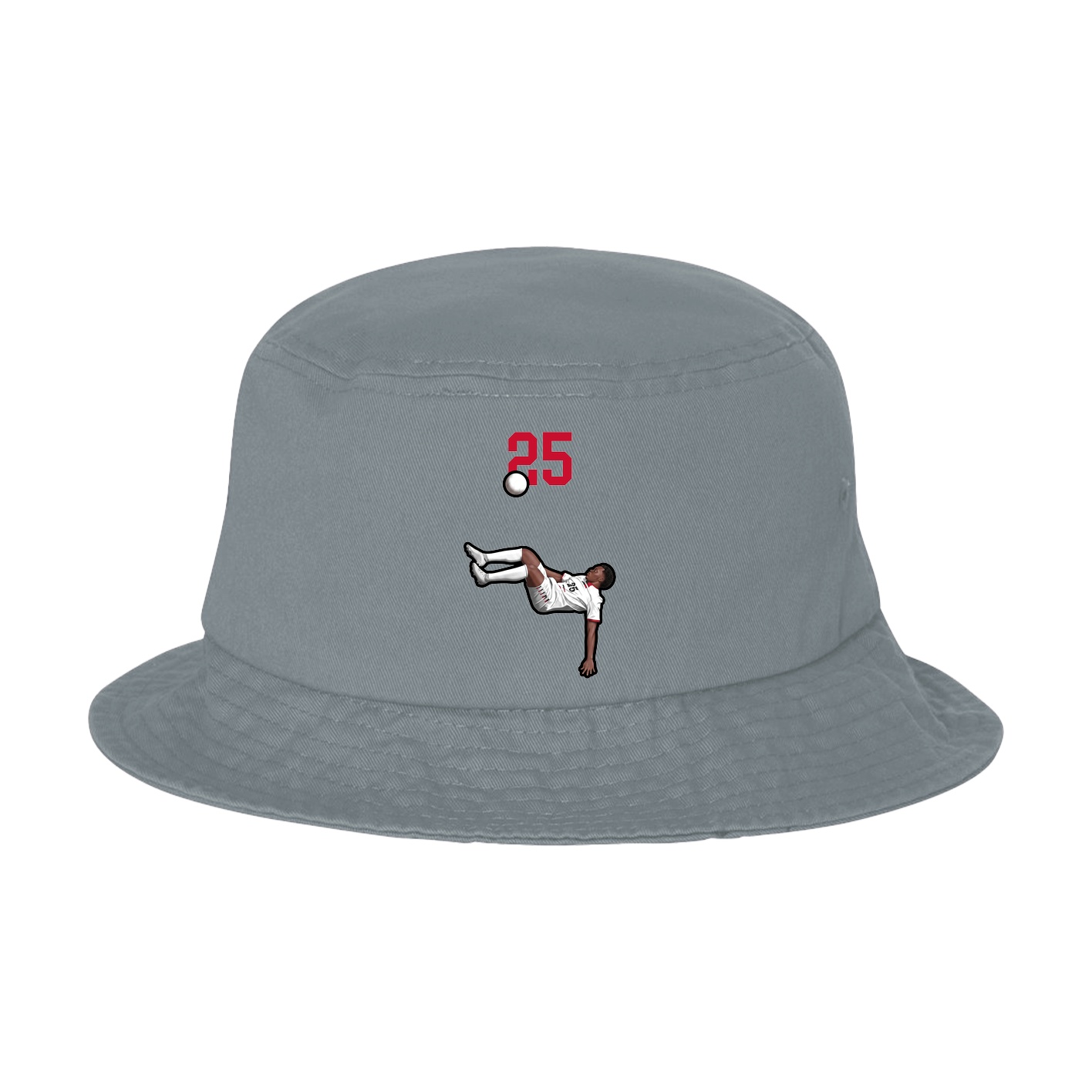 Bucket Cap — Number Top in Grey