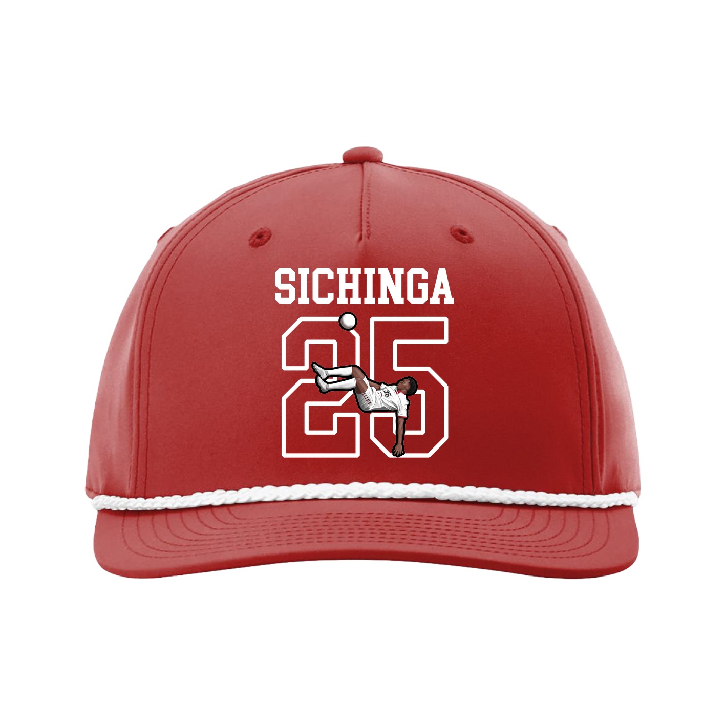 Five-Panel Classic Rope Cap — Shirsey in Red