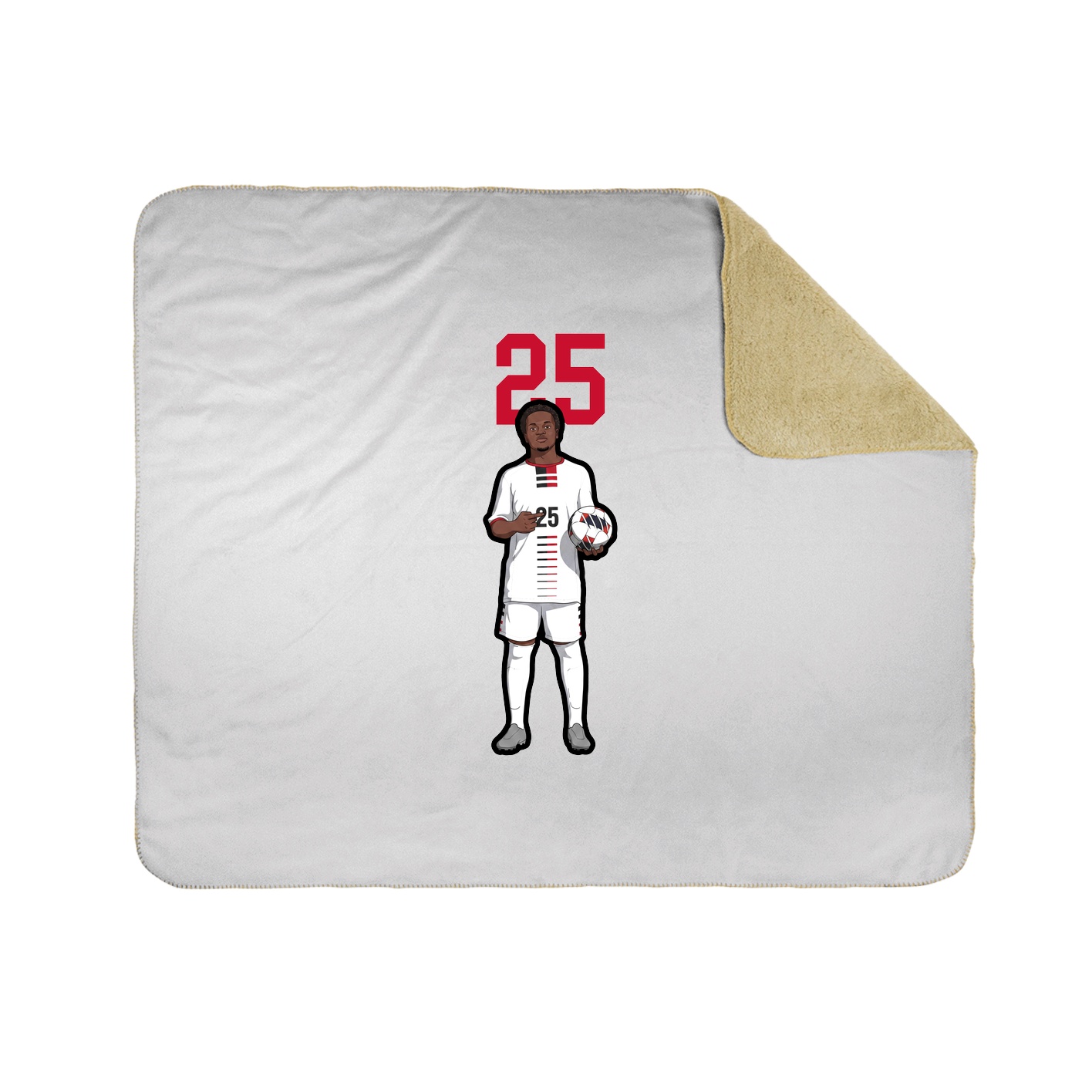Throw Blanket — Number Top in White