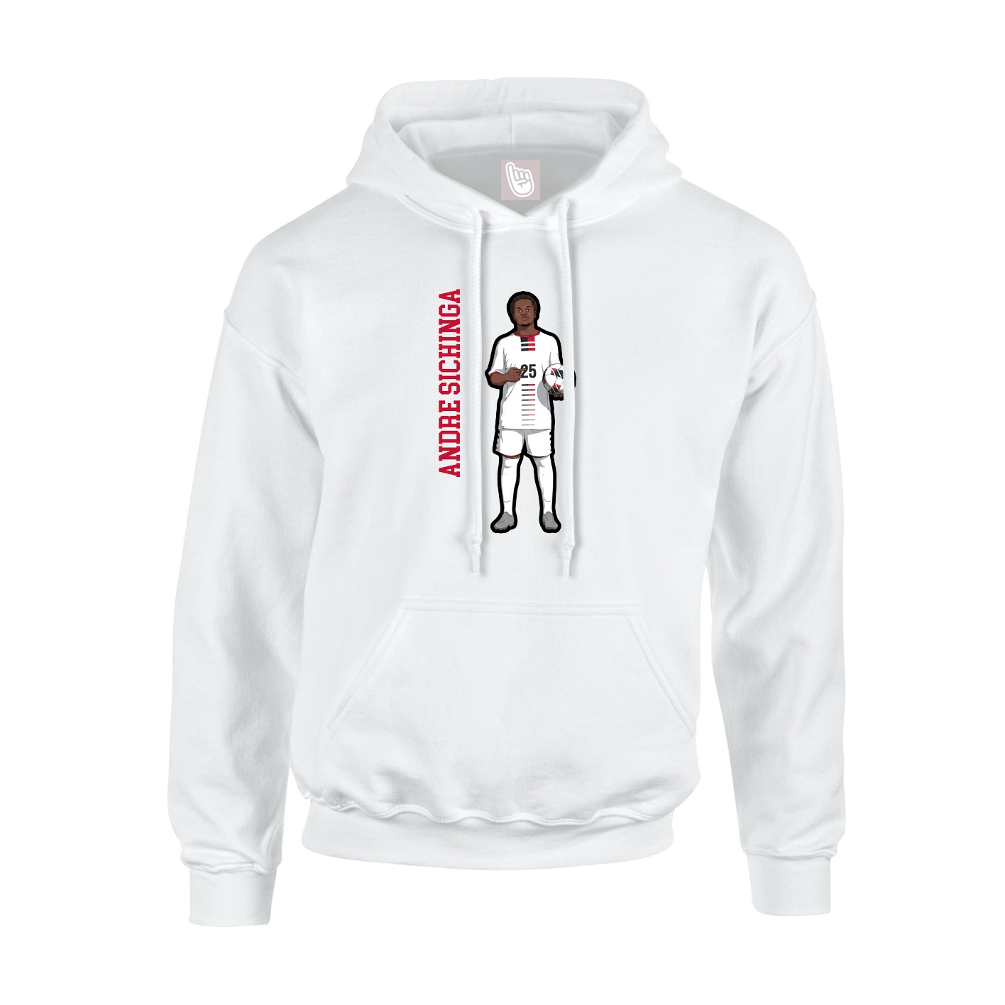 Hoodie — Name Vertical in White