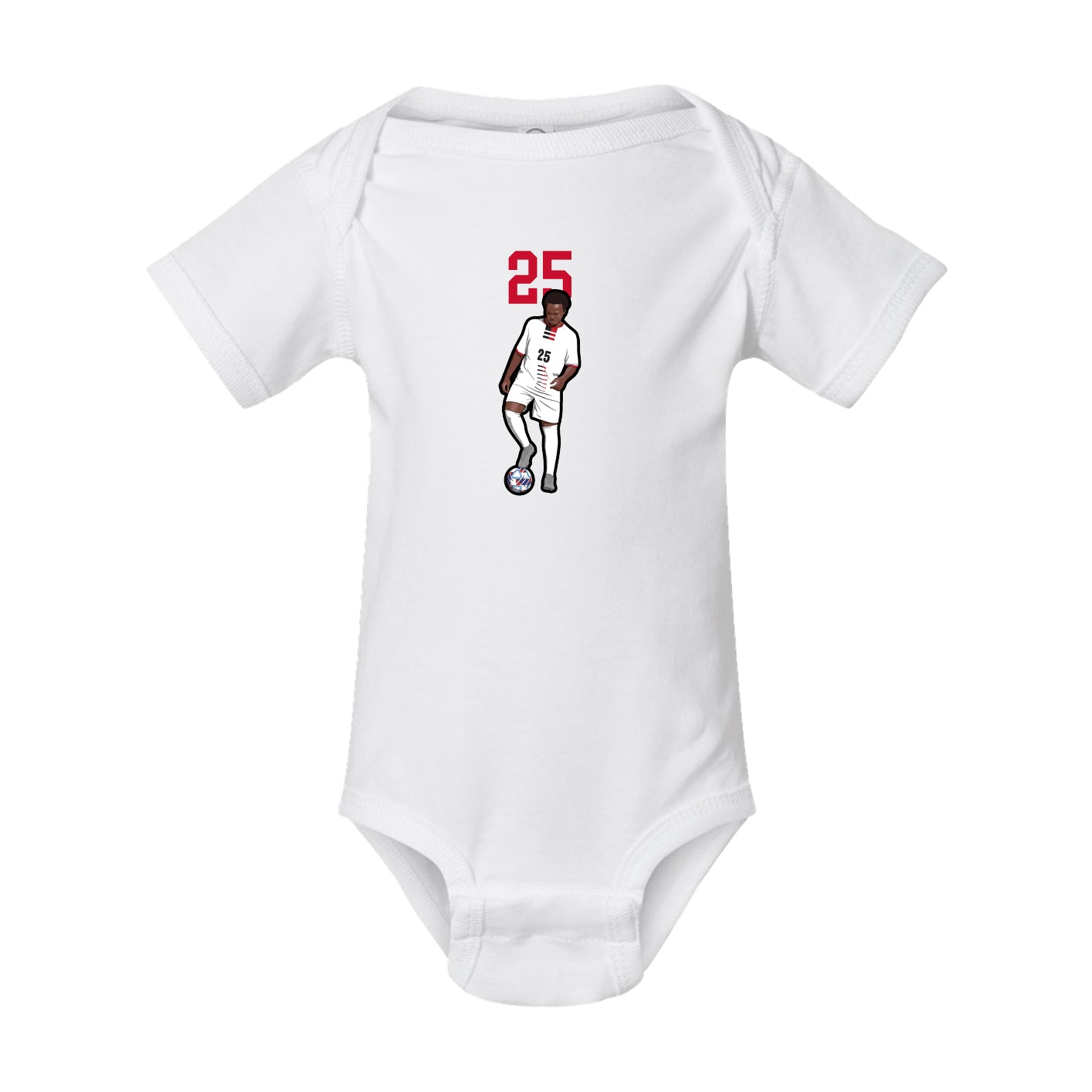 Baby Onesie — Number Top in White