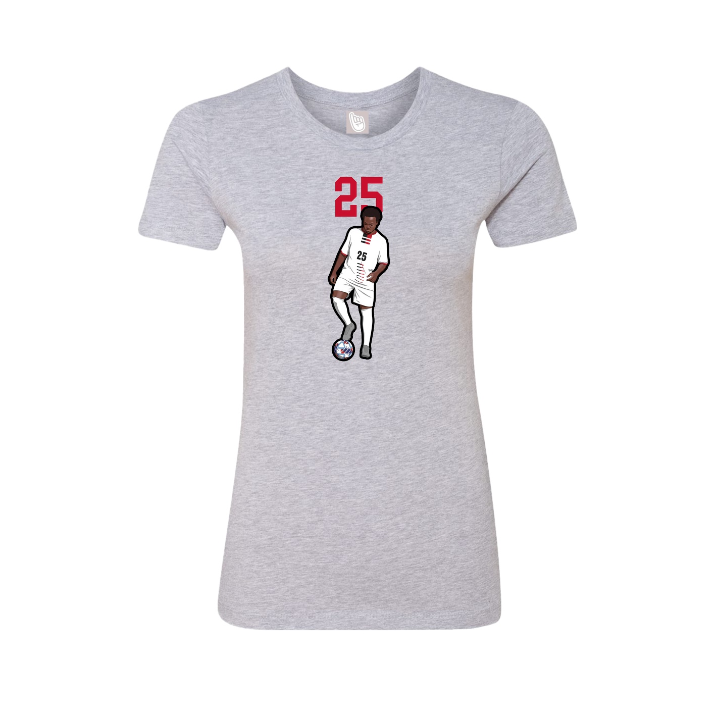 Womens Tee — Number Top in Grey
