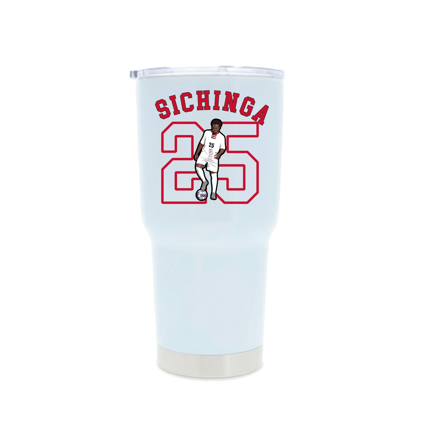 30oz Stainless Steel Tumbler — Shirsey Arch in White