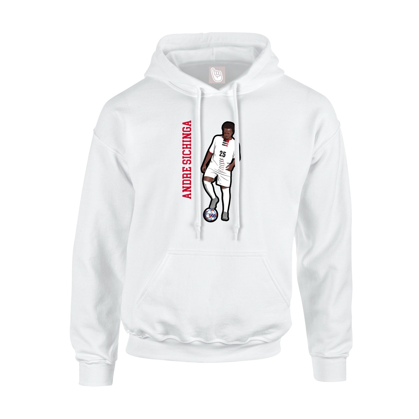 Hoodie — Name Vertical in White