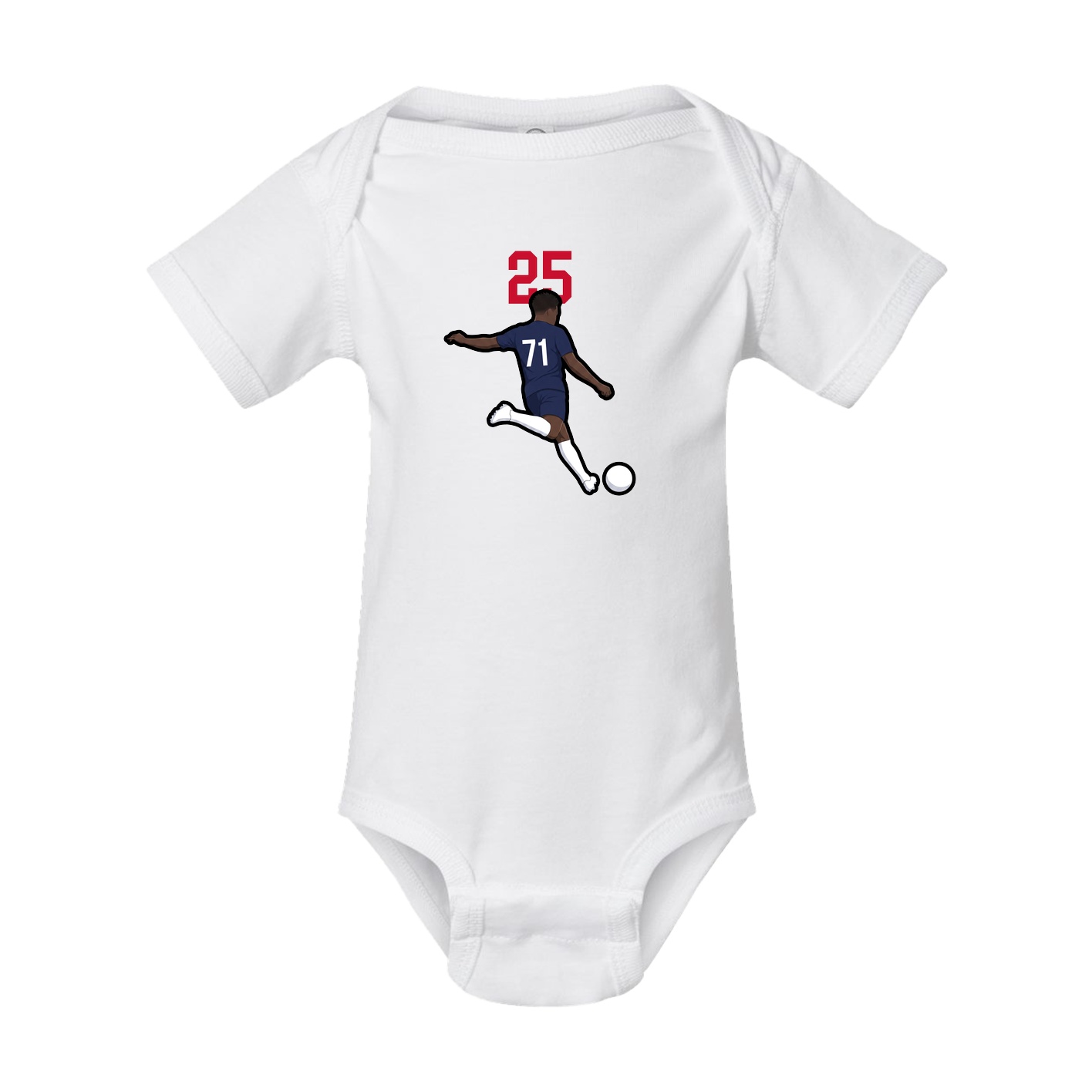 Baby Onesie — Number Top in White