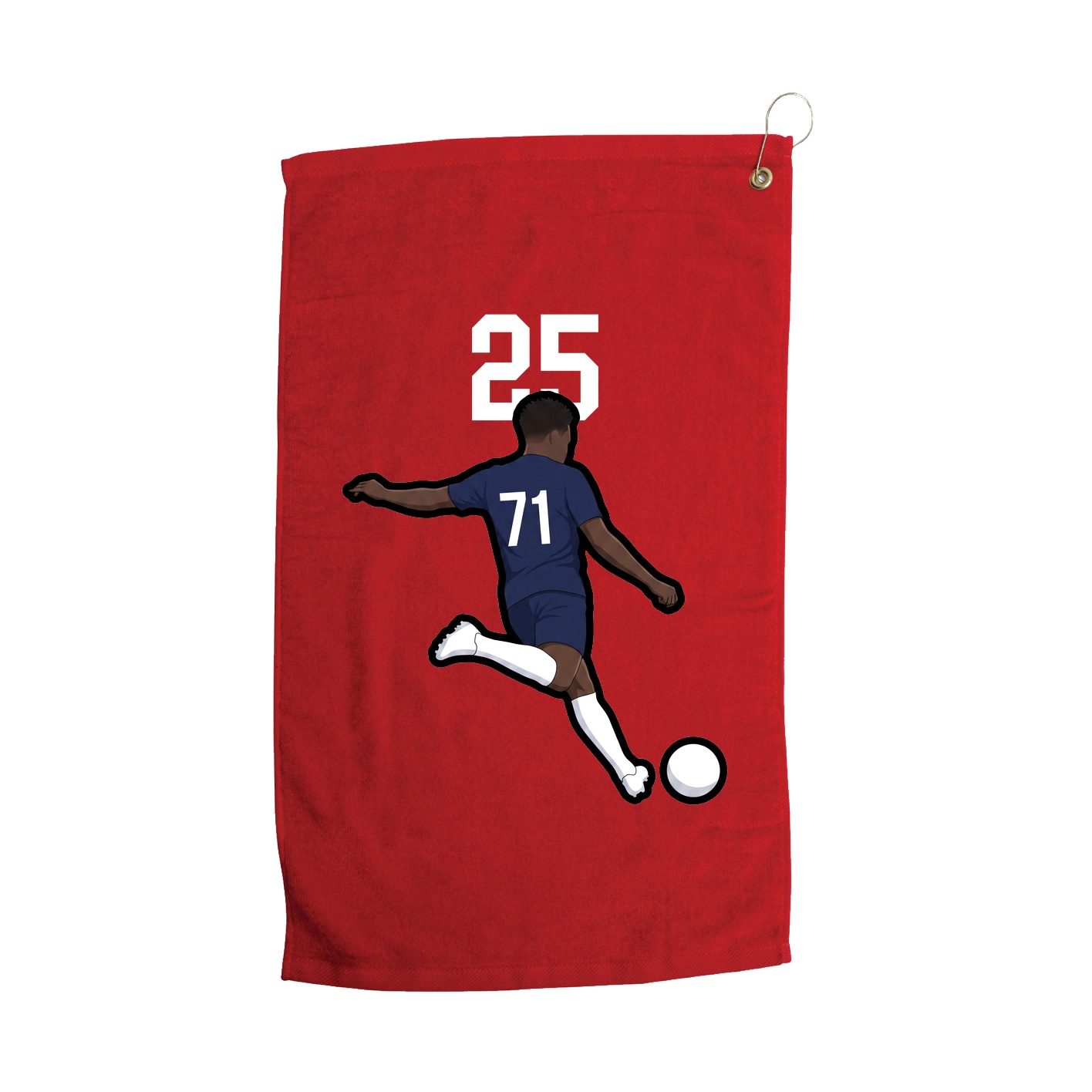 Golf Towel — Number Top in Red