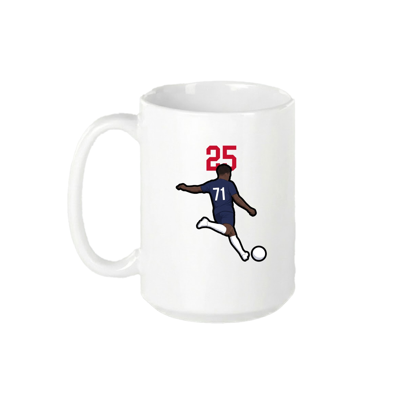 15oz Coffee Mug — Number Top in White