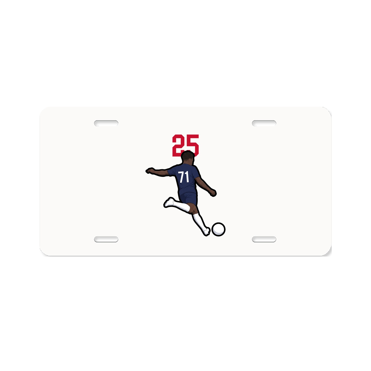 License Plate — Number Top in Classic