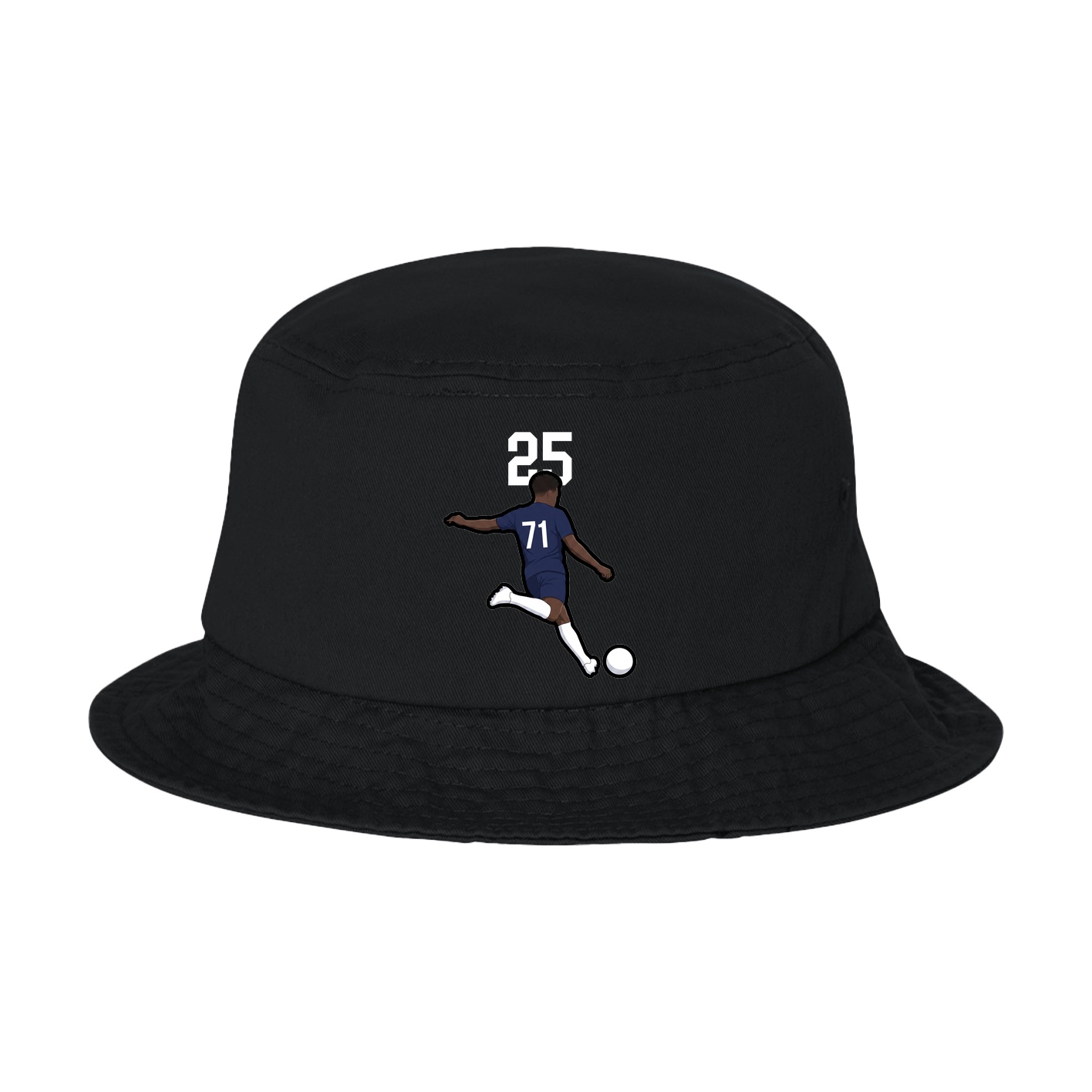 Bucket Cap — Number Top in Black