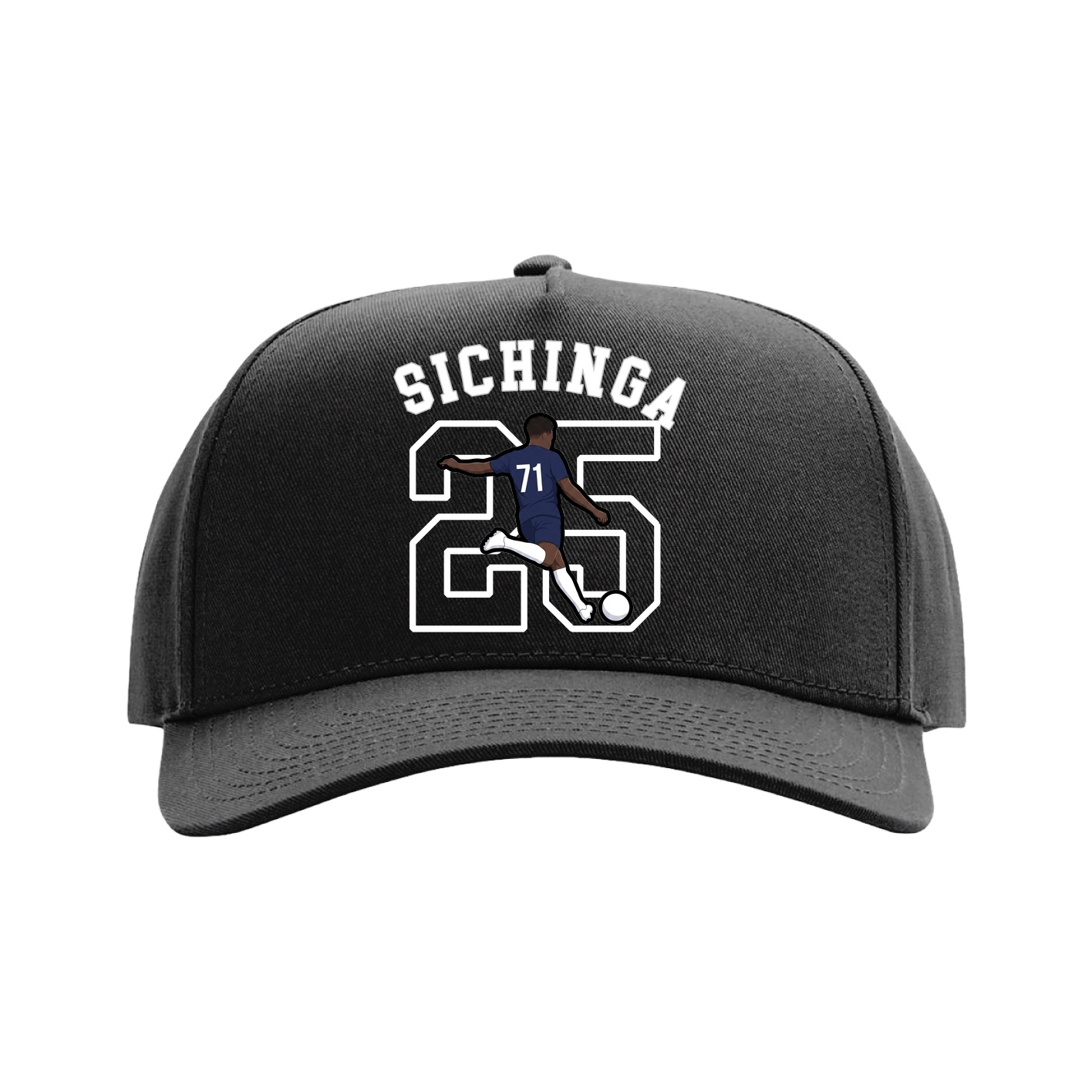 Full Fabric Five-Panel Champ Cap — Shirsey Arch in Black