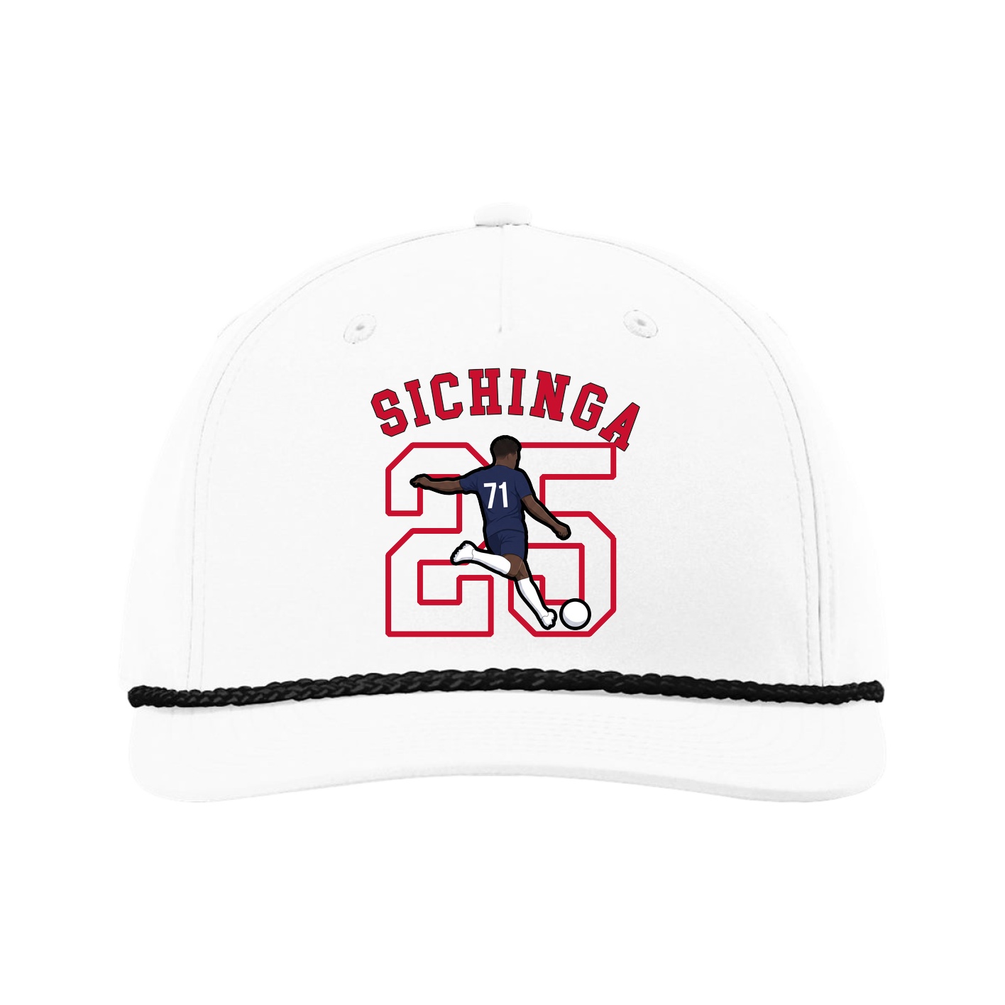 Five-Panel Classic Rope Cap — Shirsey Arch in White