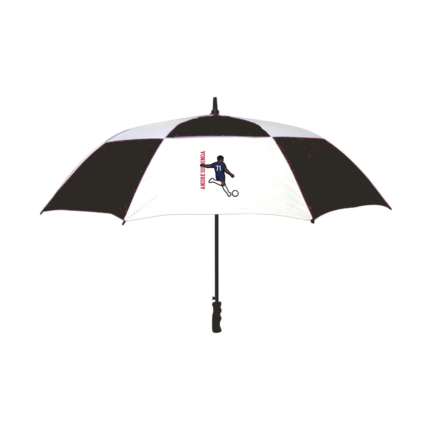 Golf Umbrella — Name Vertical in Black