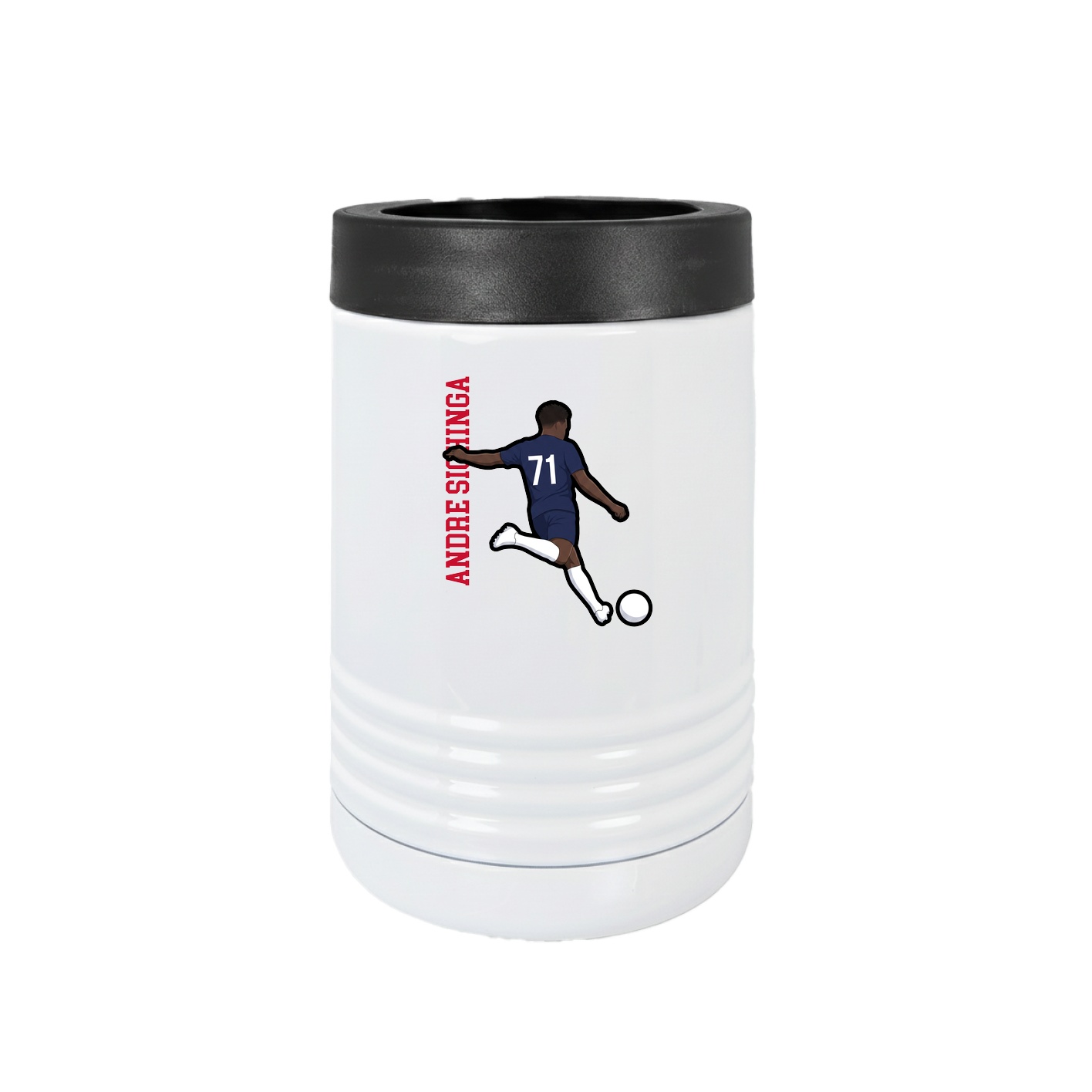 Beverage Holder — Name Vertical in White