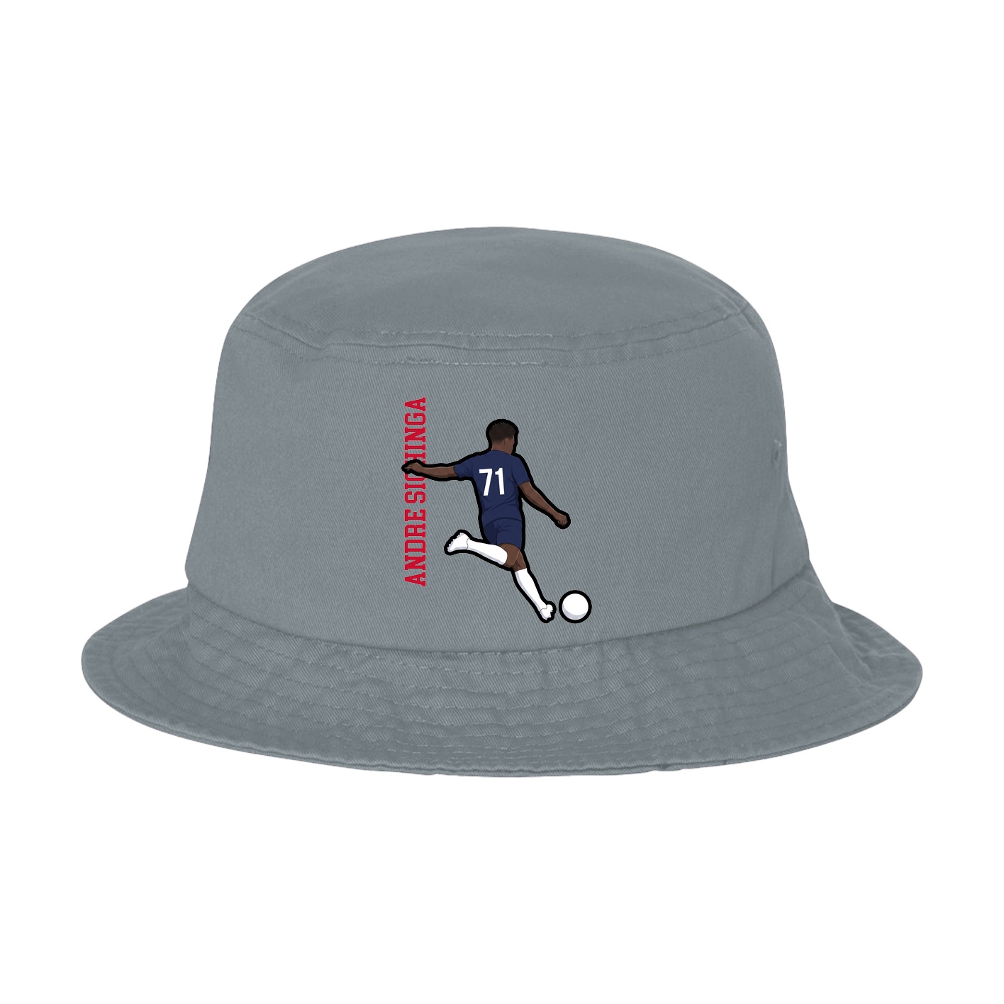 Bucket Cap — Name Vertical in Grey
