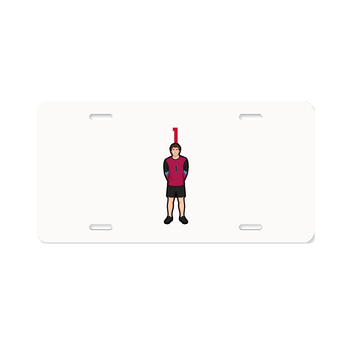 License Plate — Number Top in Classic