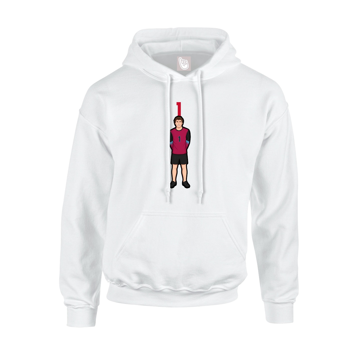 Hoodie — Number Top in White