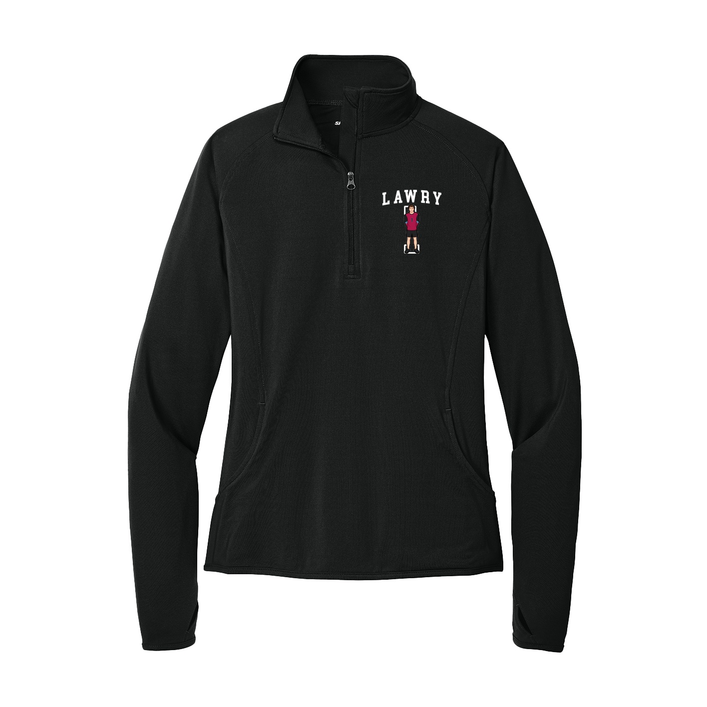Women's Q-Zip Pullover — Shirsey in Black