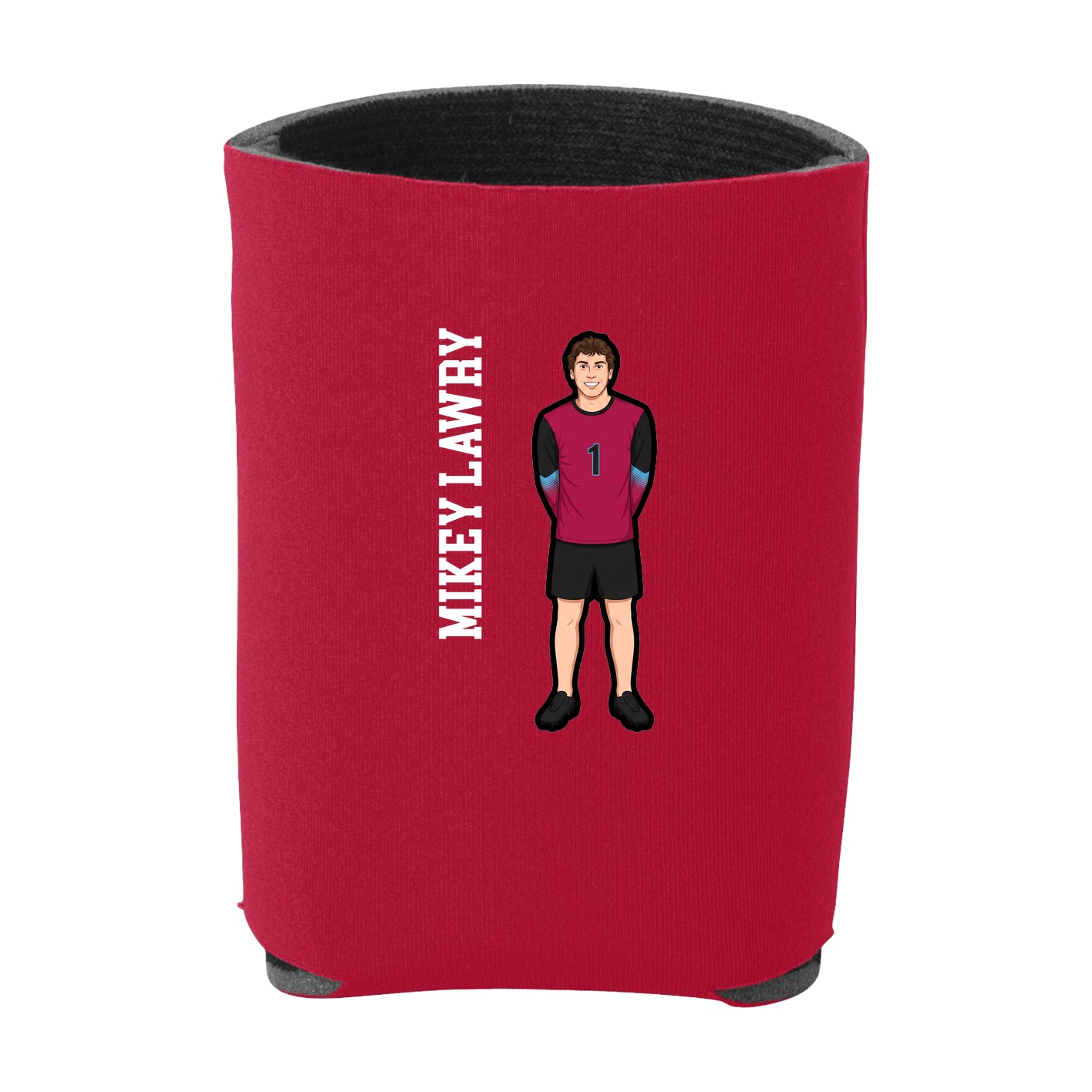 Can Holder — Name Vertical in Red