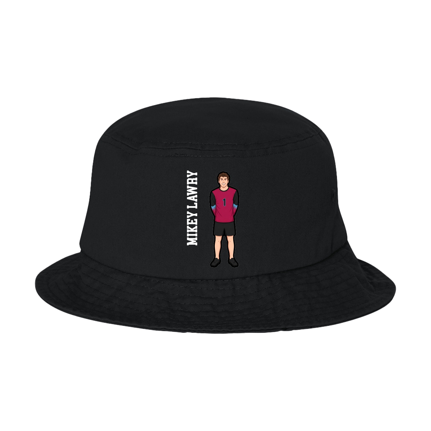 Bucket Cap — Name Vertical in Black