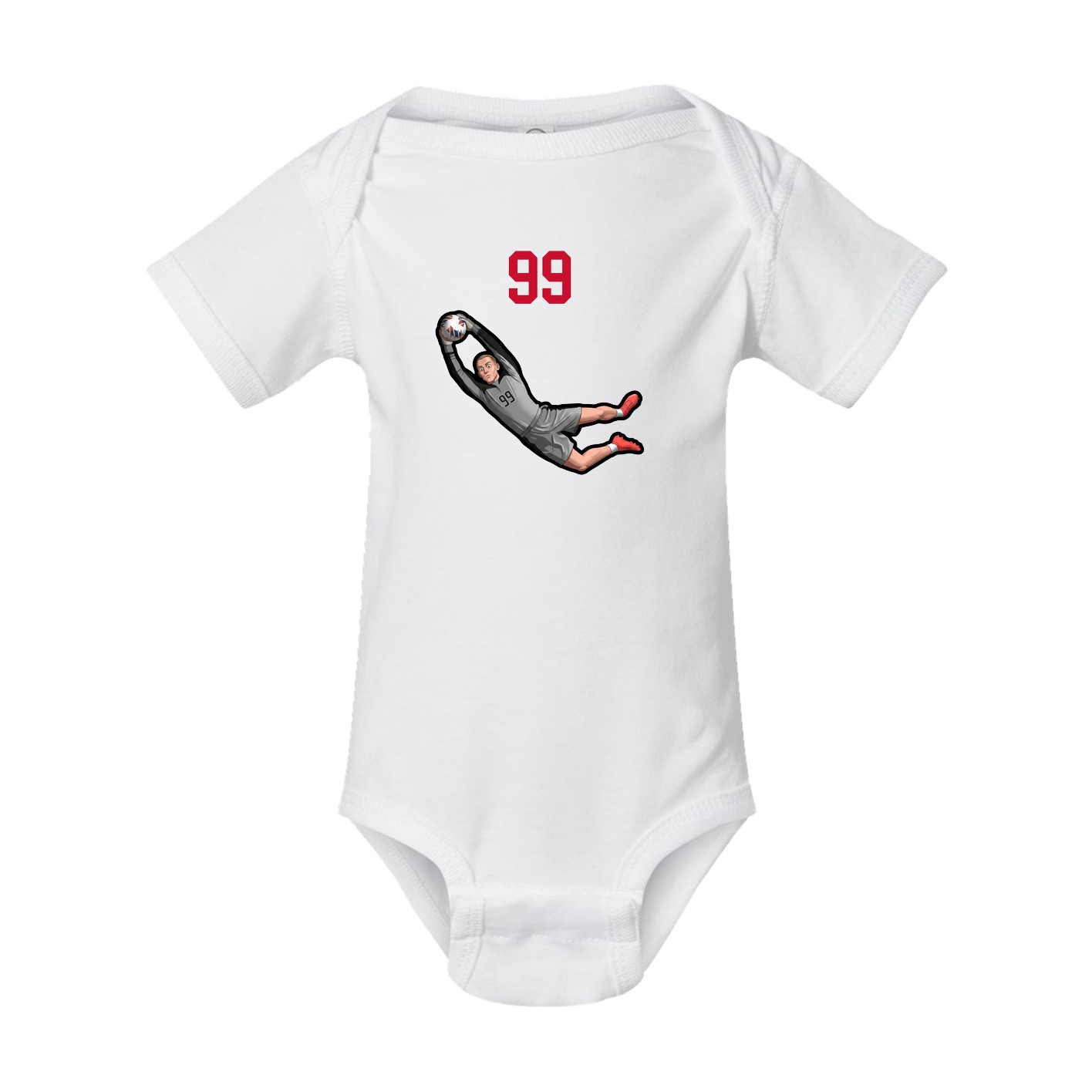 Baby Onesie — Number Top in White