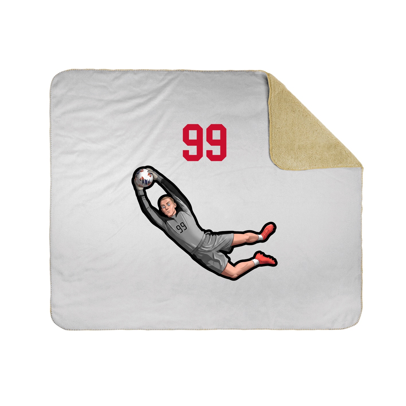 Throw Blanket — Number Top in White