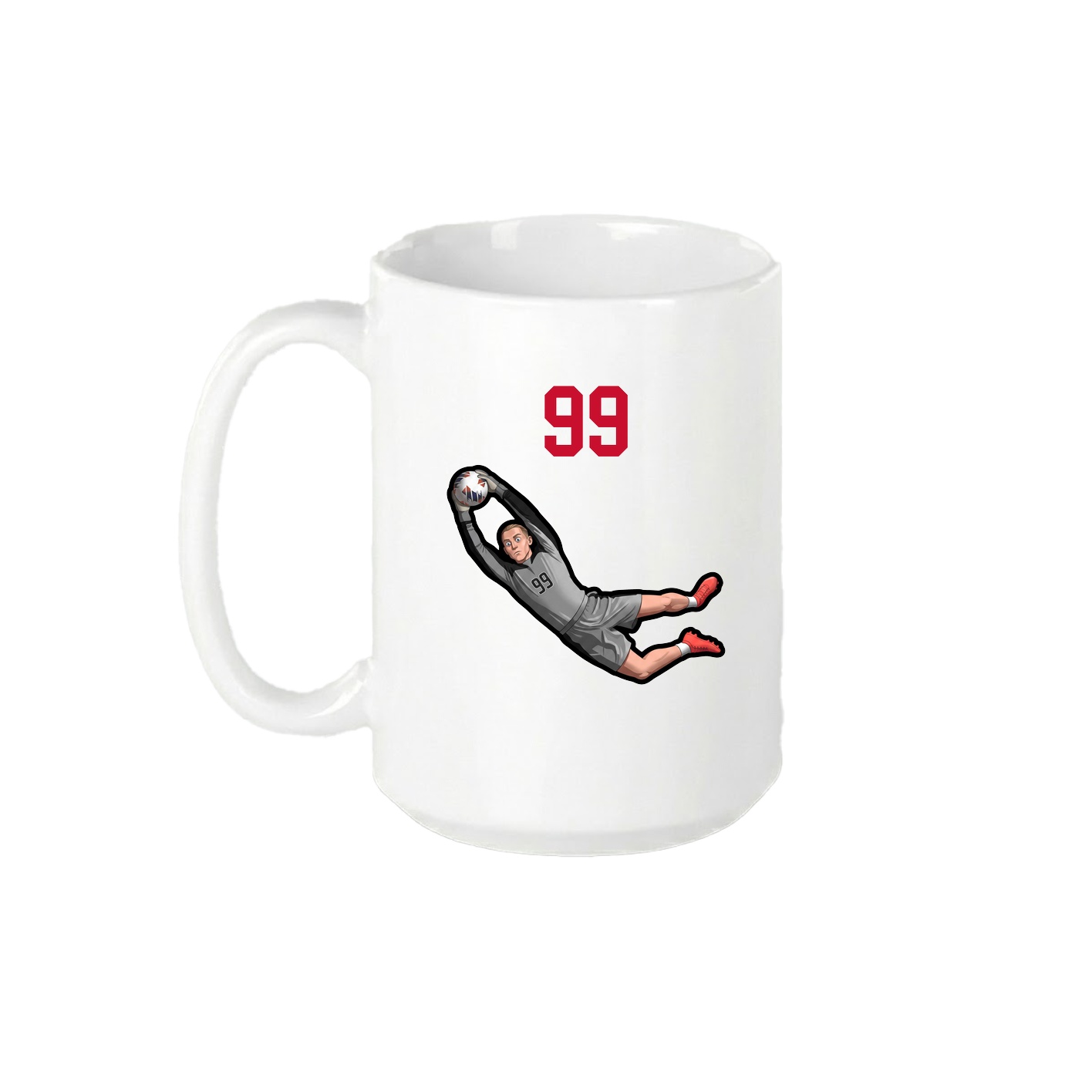 15oz Coffee Mug — Number Top in White