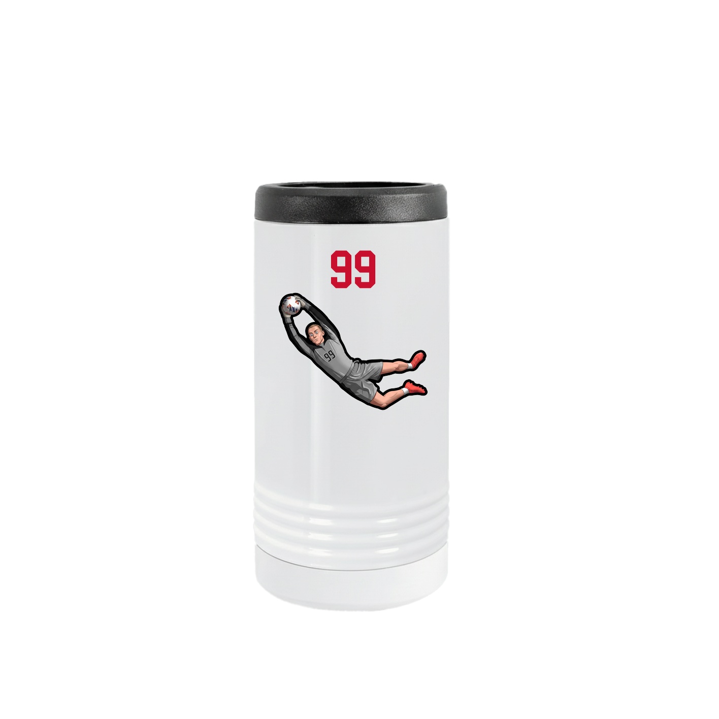 Slim Beverage Holder — Number Top in White