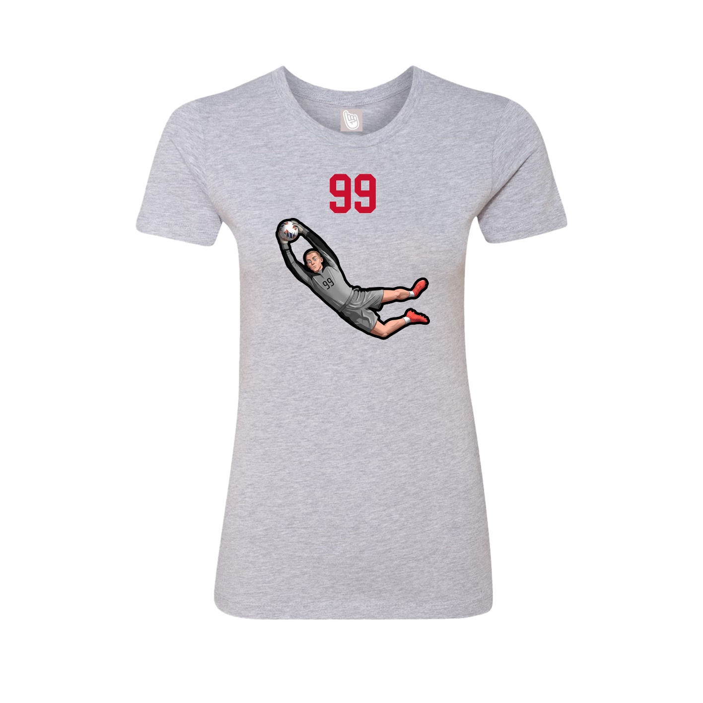 Womens Tee — Number Top in Grey