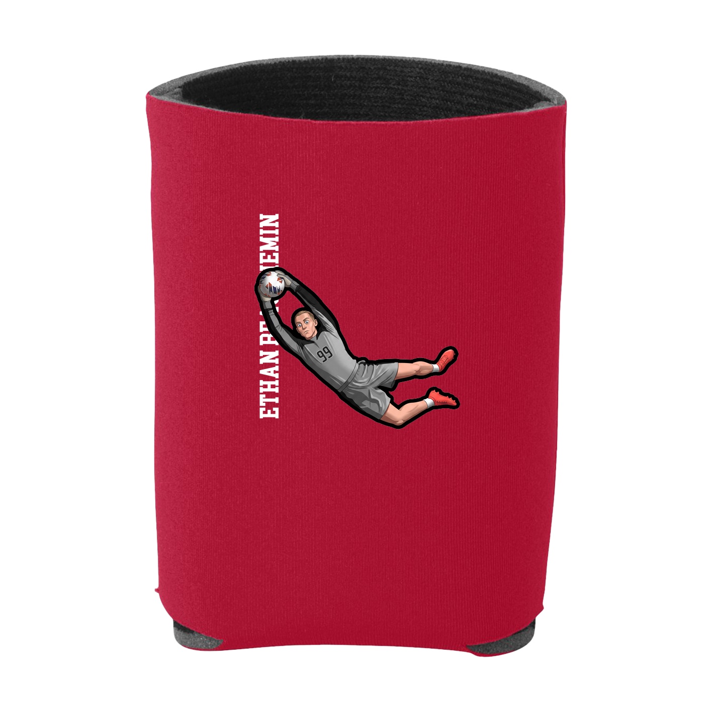Can Holder — Name Vertical in Red