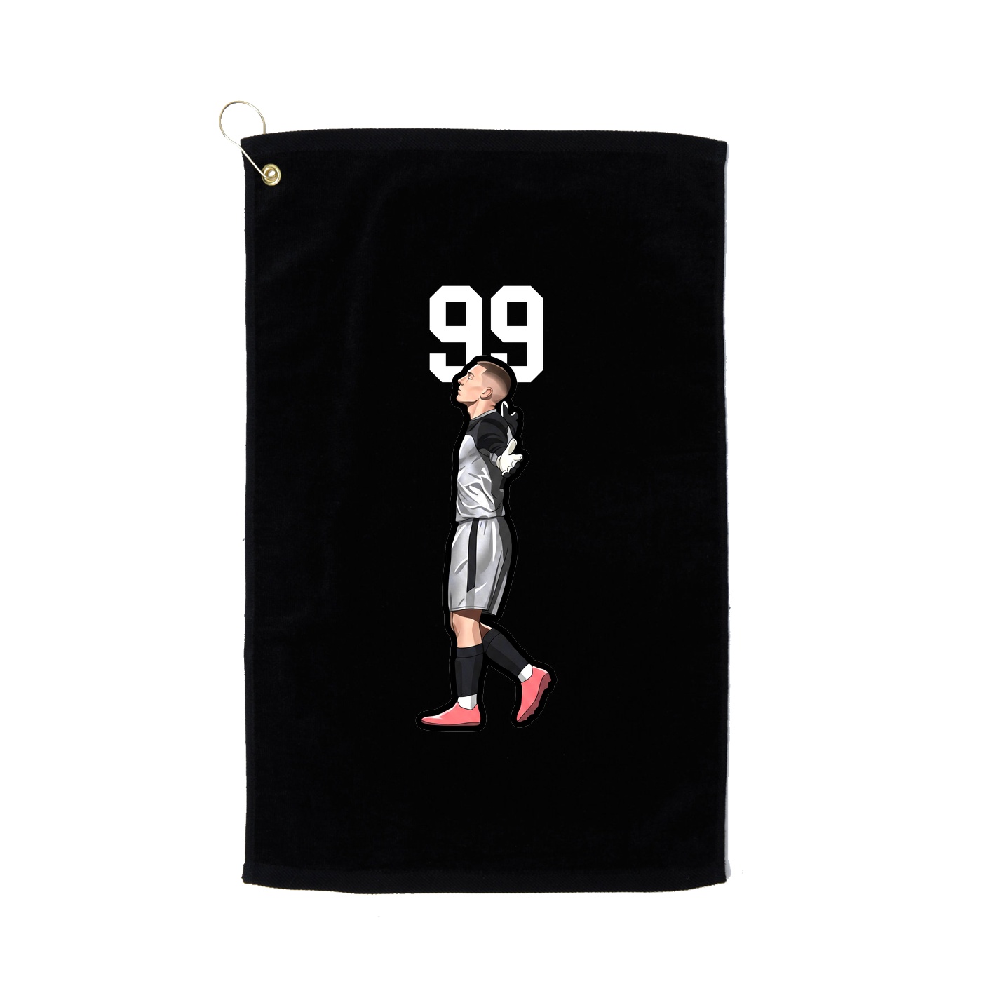 Golf Towel — Number Top in Black