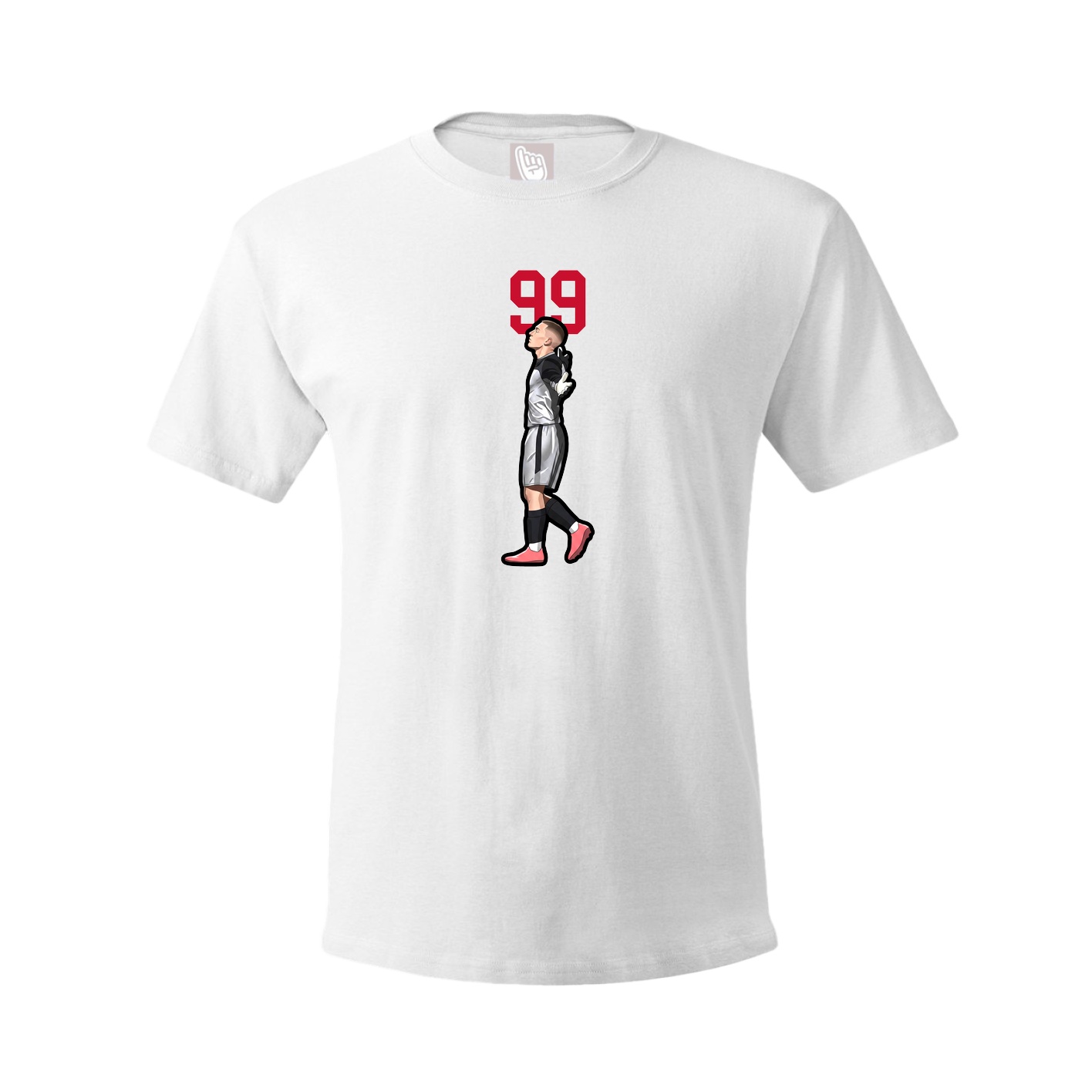 Youth Tee — Number Top in White