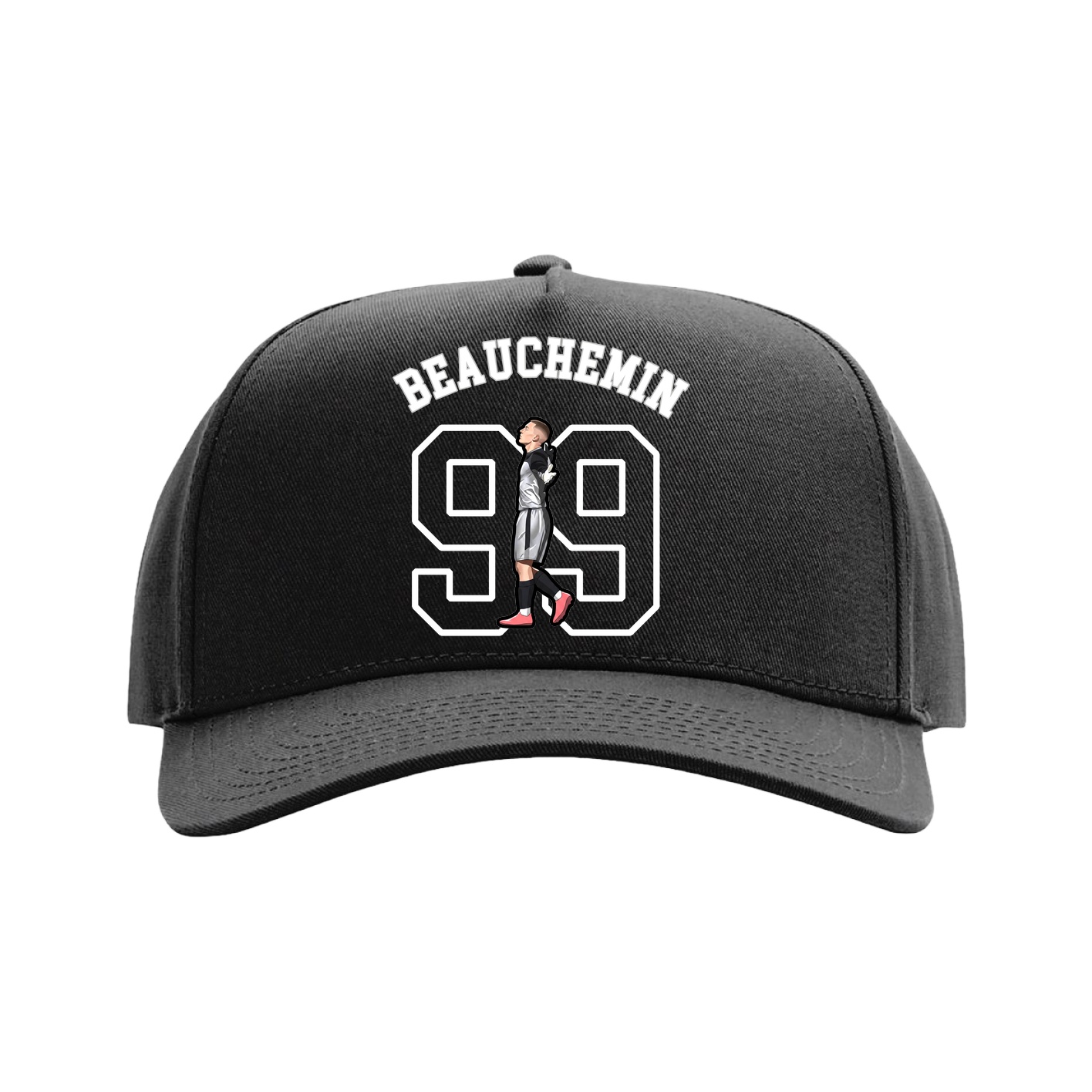 Full Fabric Five-Panel Champ Cap — Shirsey Arch in Black