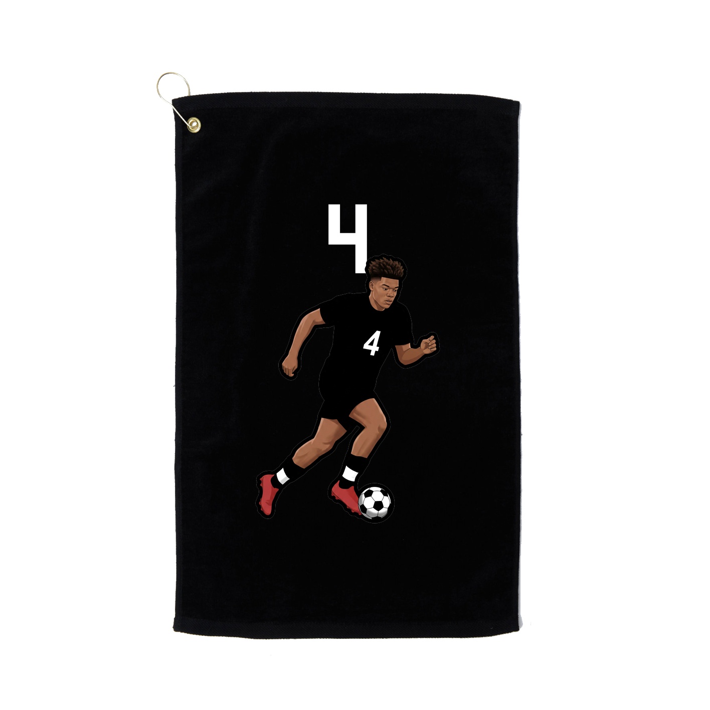 Golf Towel — Number Top in Black