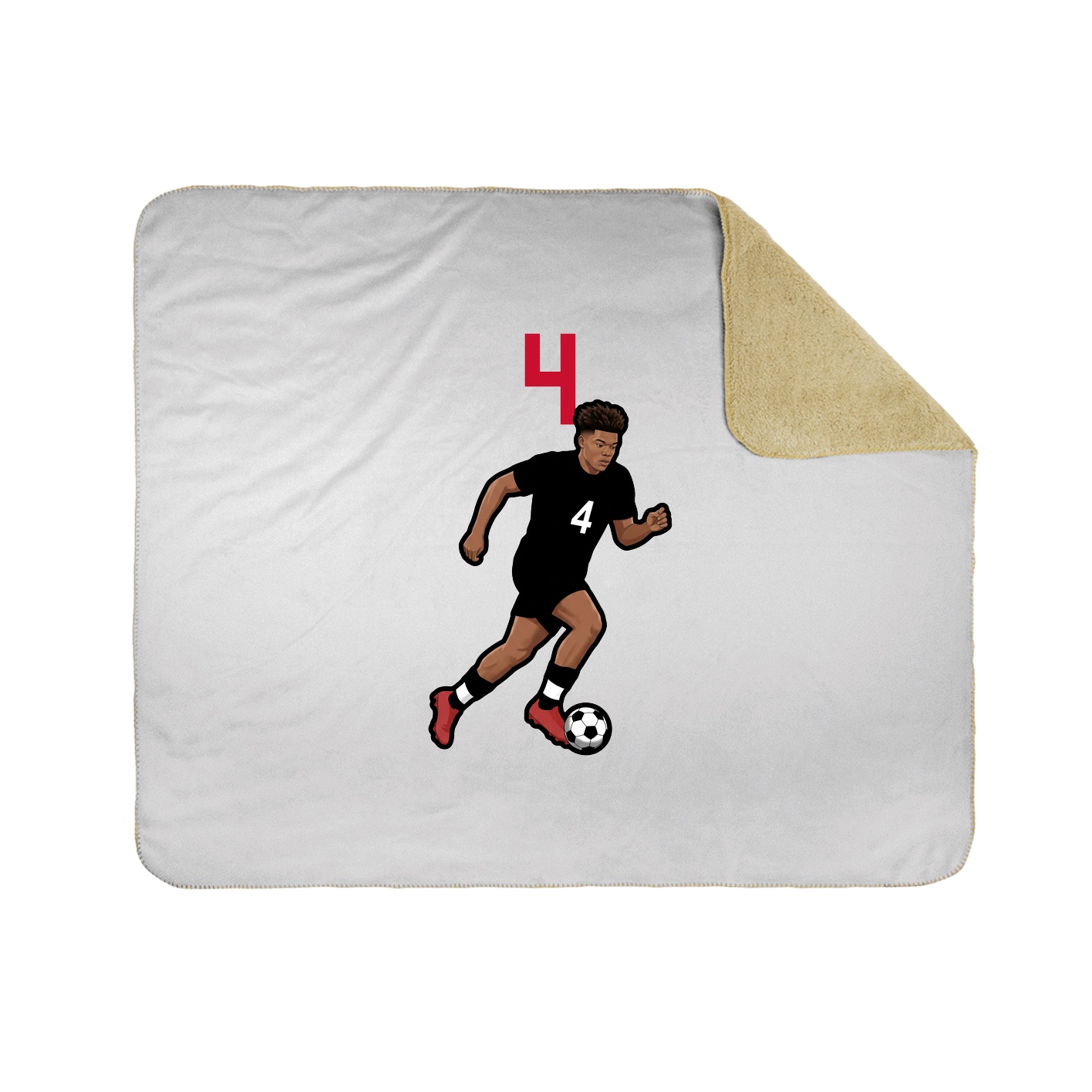 Throw Blanket — Number Top in White